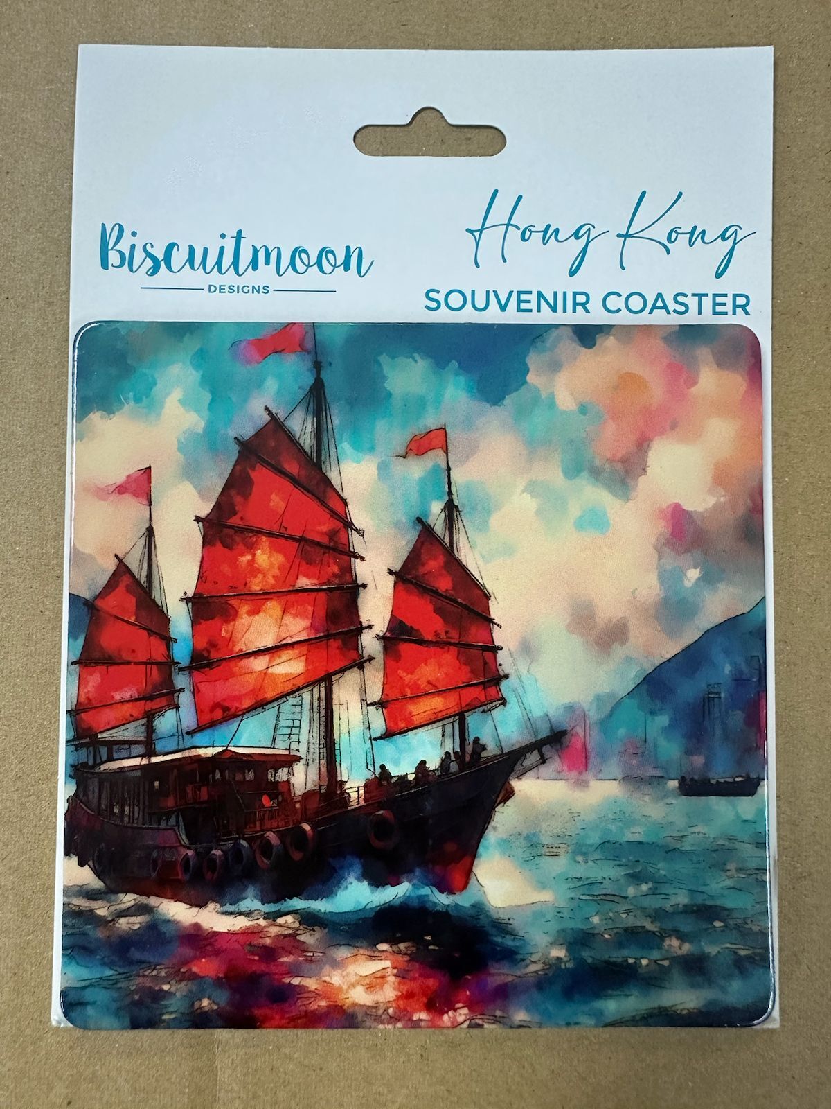 BISCUITMOON DESIGNS 杯墊 - 中式帆船