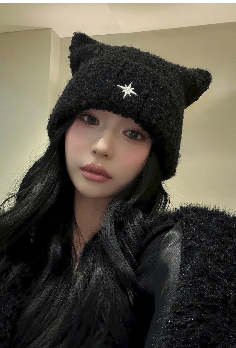 【預購】Nombre 可愛 毛絨 毛帽 貓耳帽