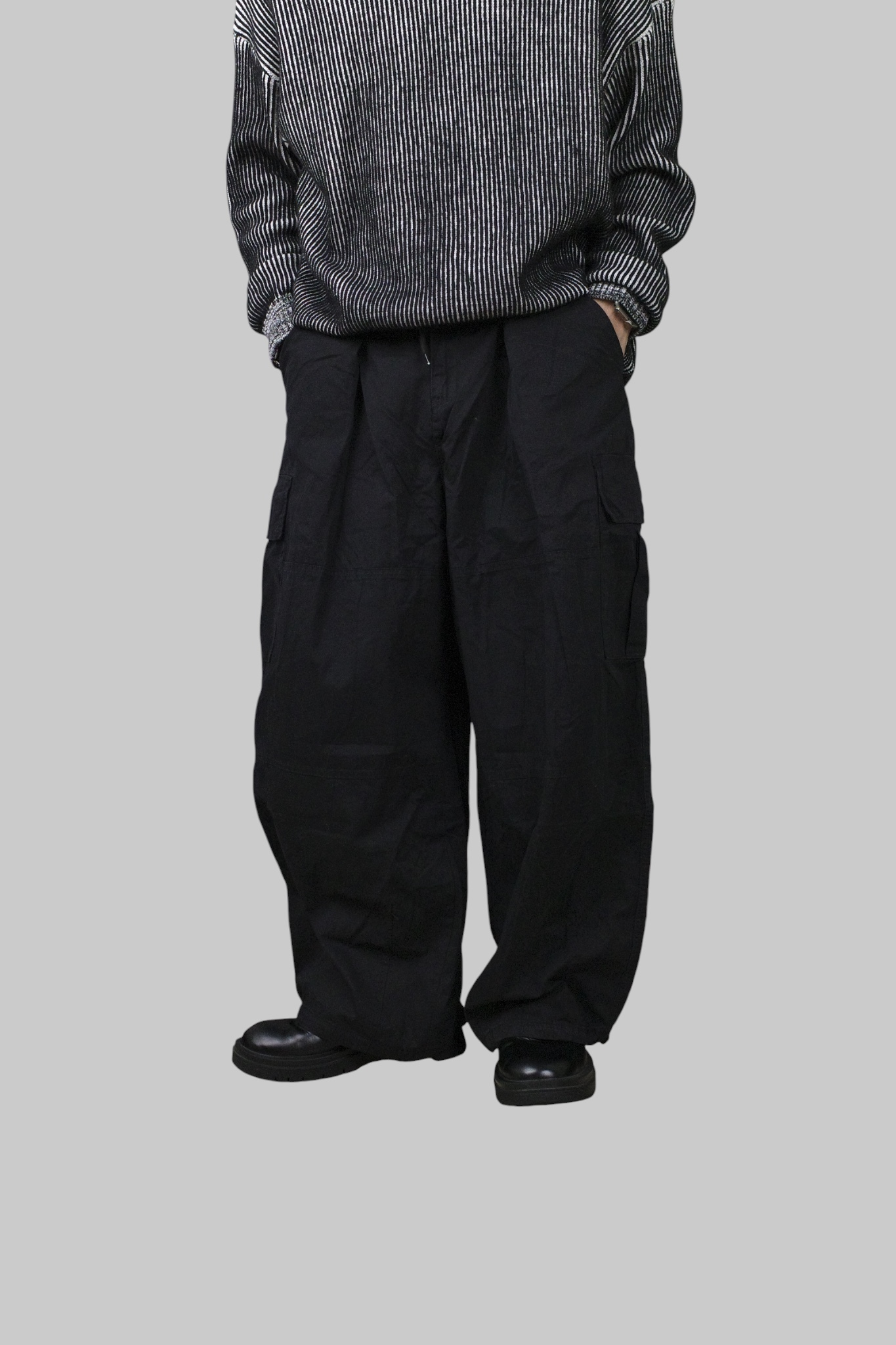 『Always_Good』日系 闊腿 大口袋 抽繩 氣球褲