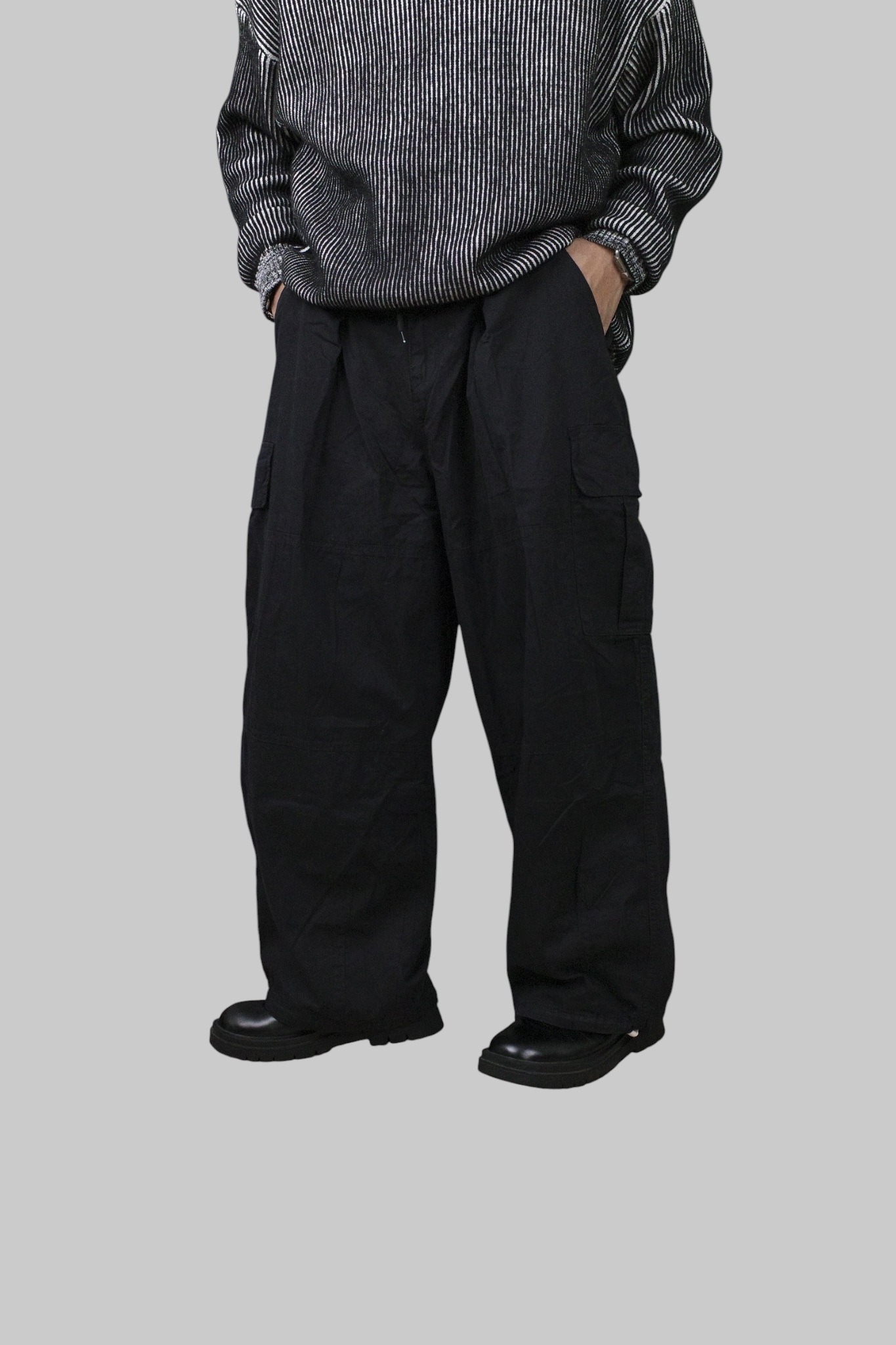 『Always_Good』日系 闊腿 大口袋 抽繩 氣球褲