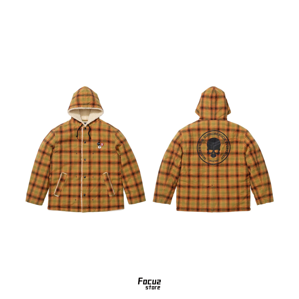 【Focus Store】預購 Supreme x Number (N)ine® FW25 Week16 Faux Shearling Hooded Coat 連帽外套 兩色