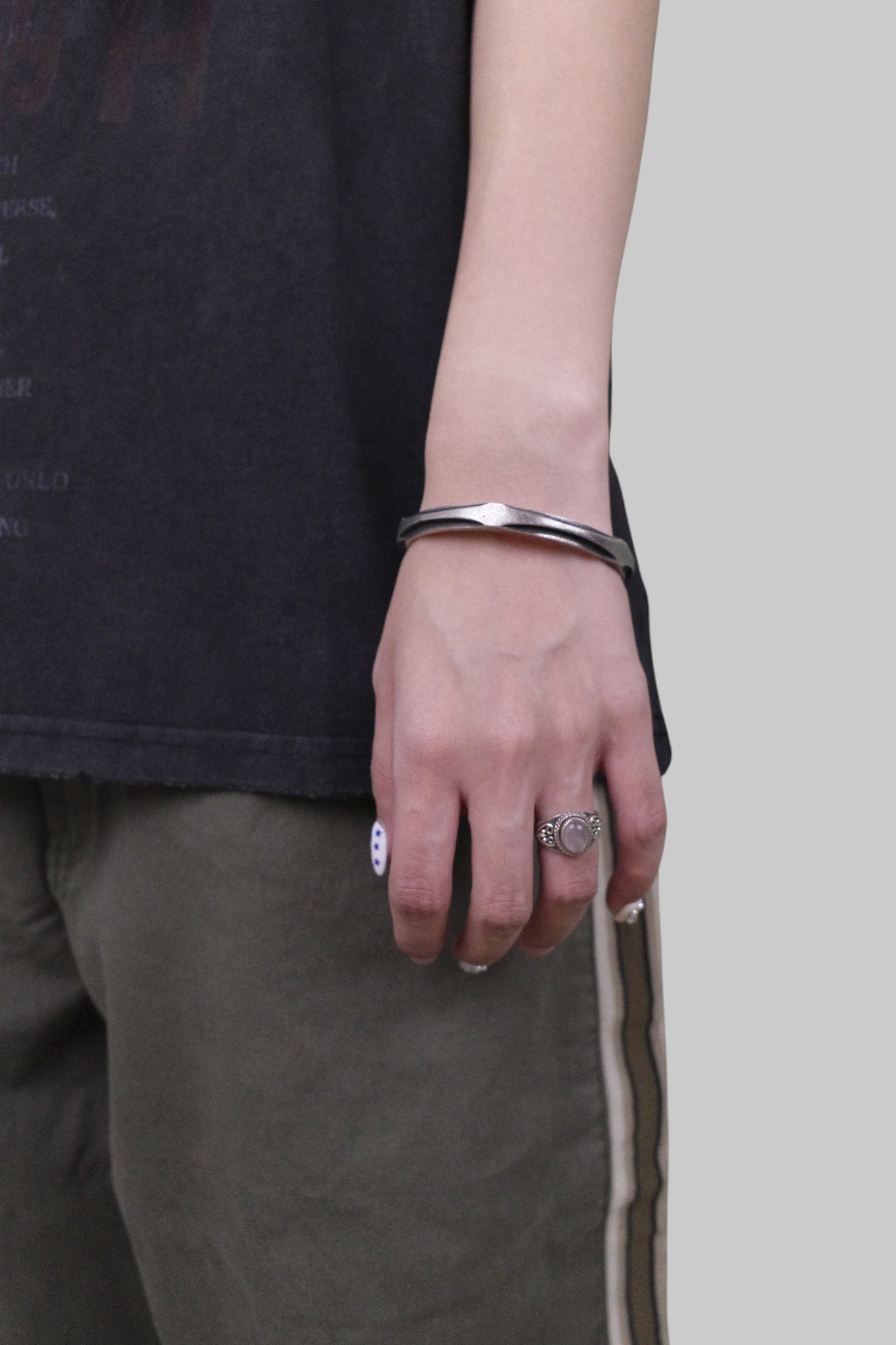 『Always_Good』氧化 做舊 鋼鍍銀 手環