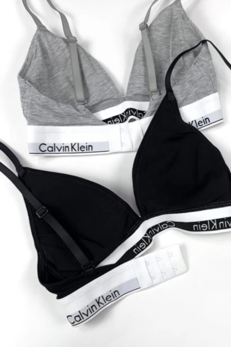 【 出清 】Calvin Klein 後扣內衣 有襯墊無鋼圈 灰色