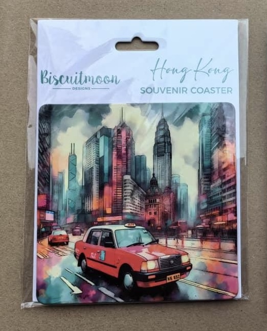 BISCUITMOON DESIGNS 杯墊 - 紅色的士