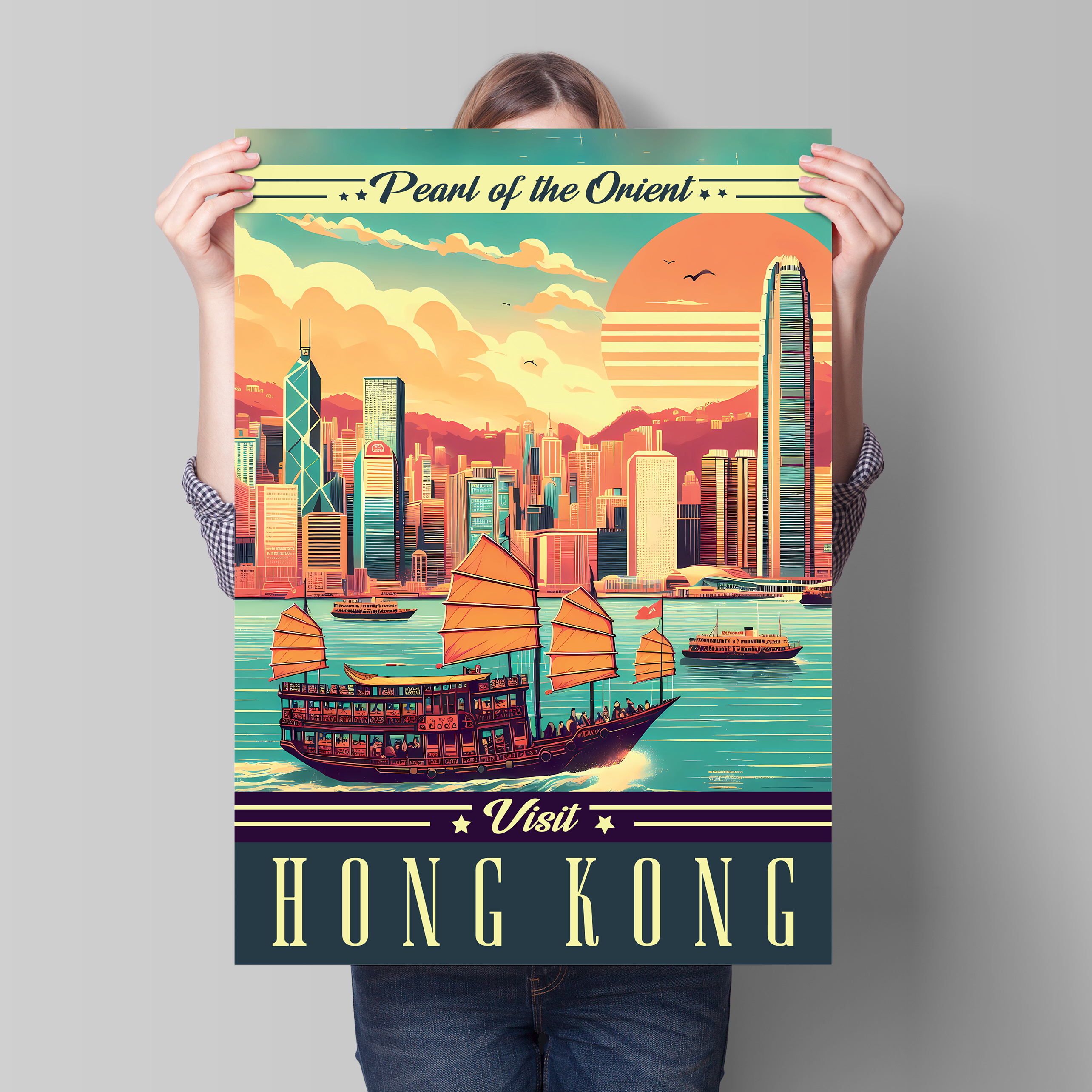 BISCUITMOON DESIGNS 茶巾單條裝 - 彩虹系列摩天輪