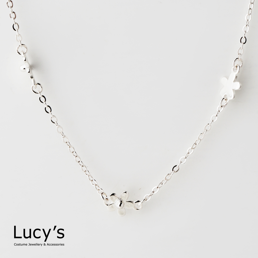 925純銀 小花輕語 項鍊 (126942)