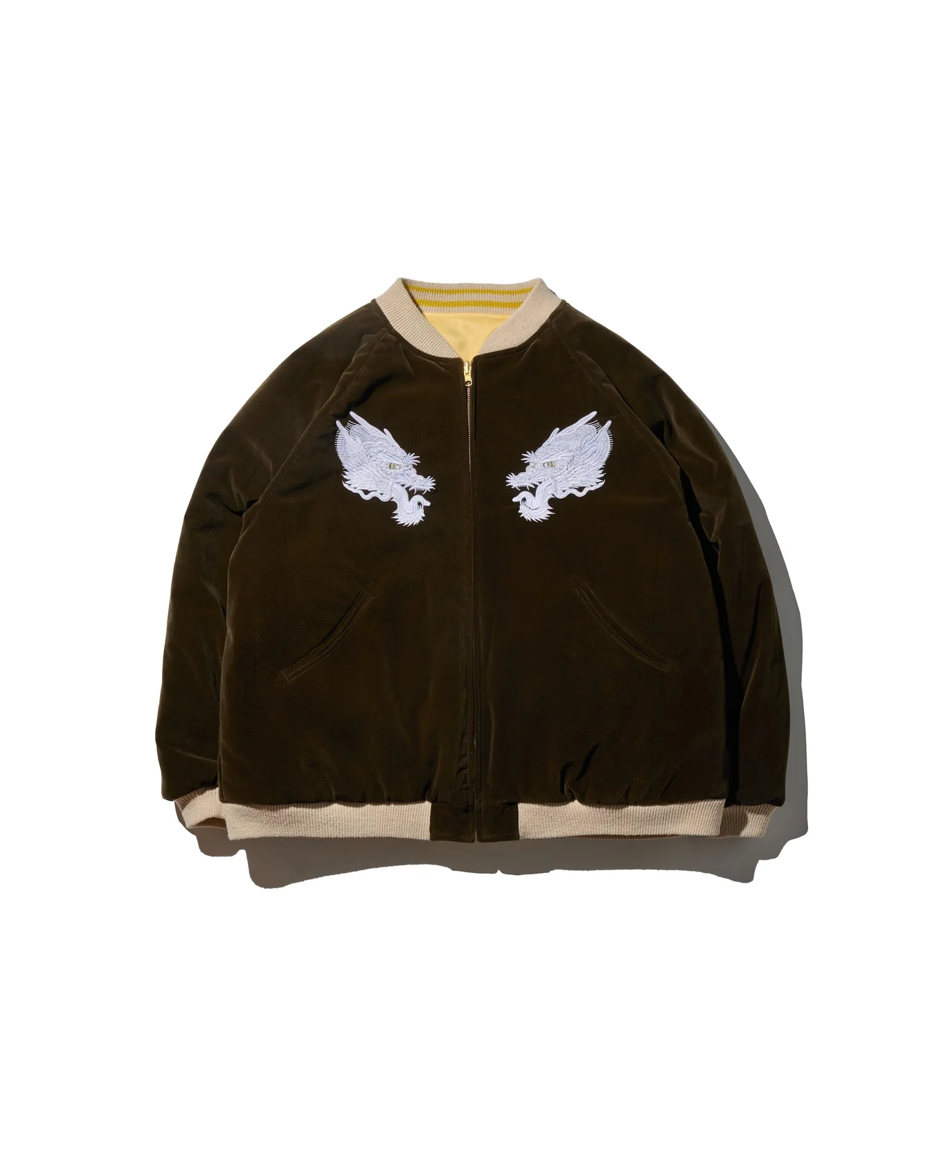 GRS SIGNATURE SOUVENIR JACKET / PALE YELLOW & HAZEL JK-0009-GR