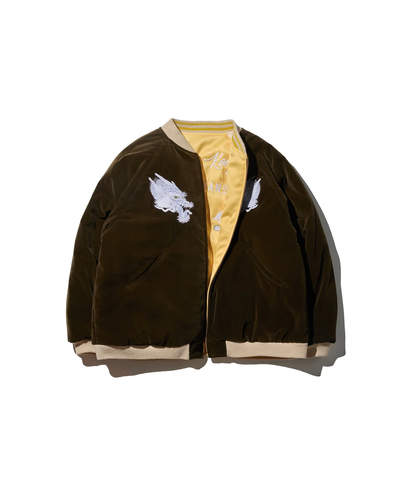 GRS SIGNATURE SOUVENIR JACKET / PALE YELLOW & HAZEL JK-0009-GR