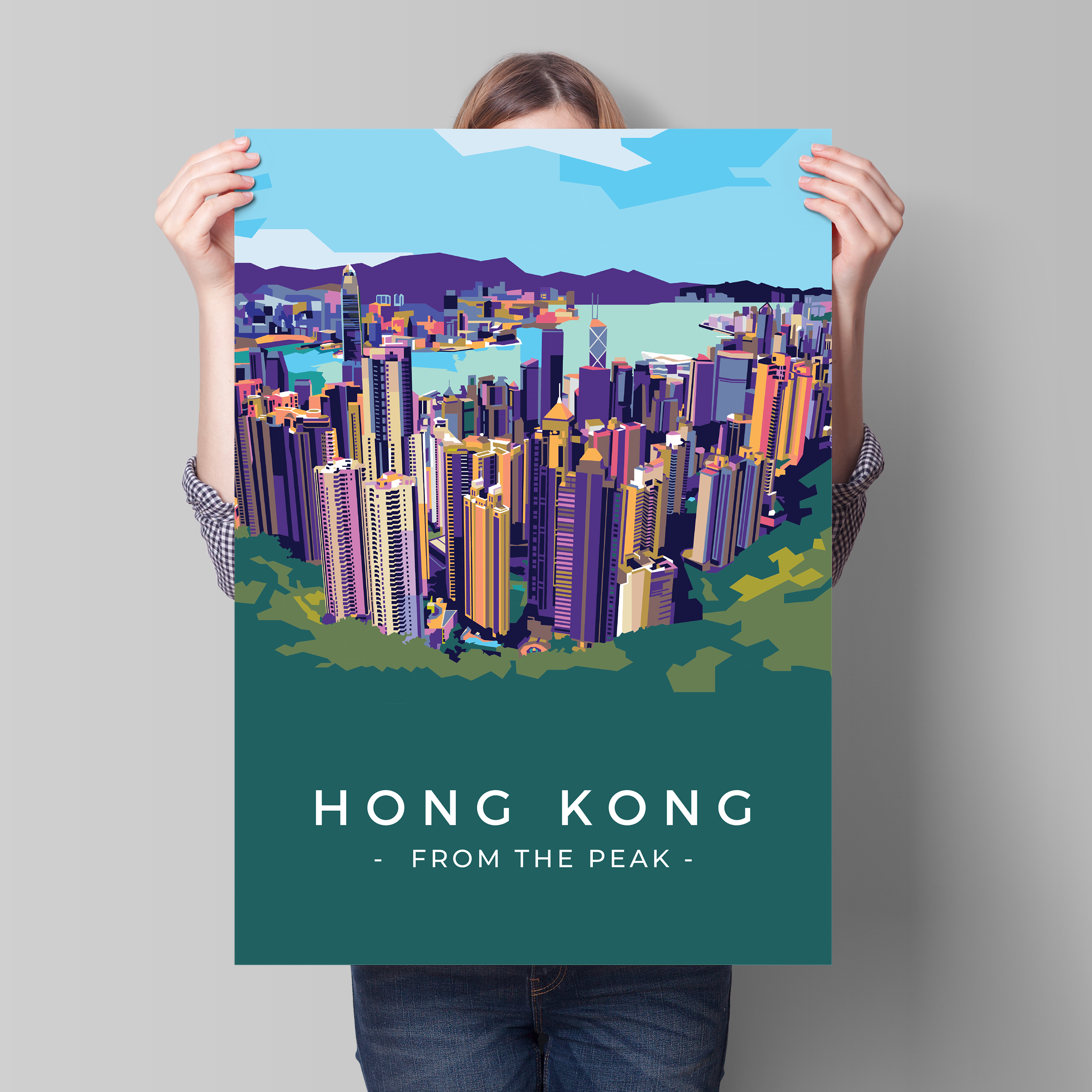 BISCUITMOON DESIGNS 茶巾單條裝 - 山頂景觀