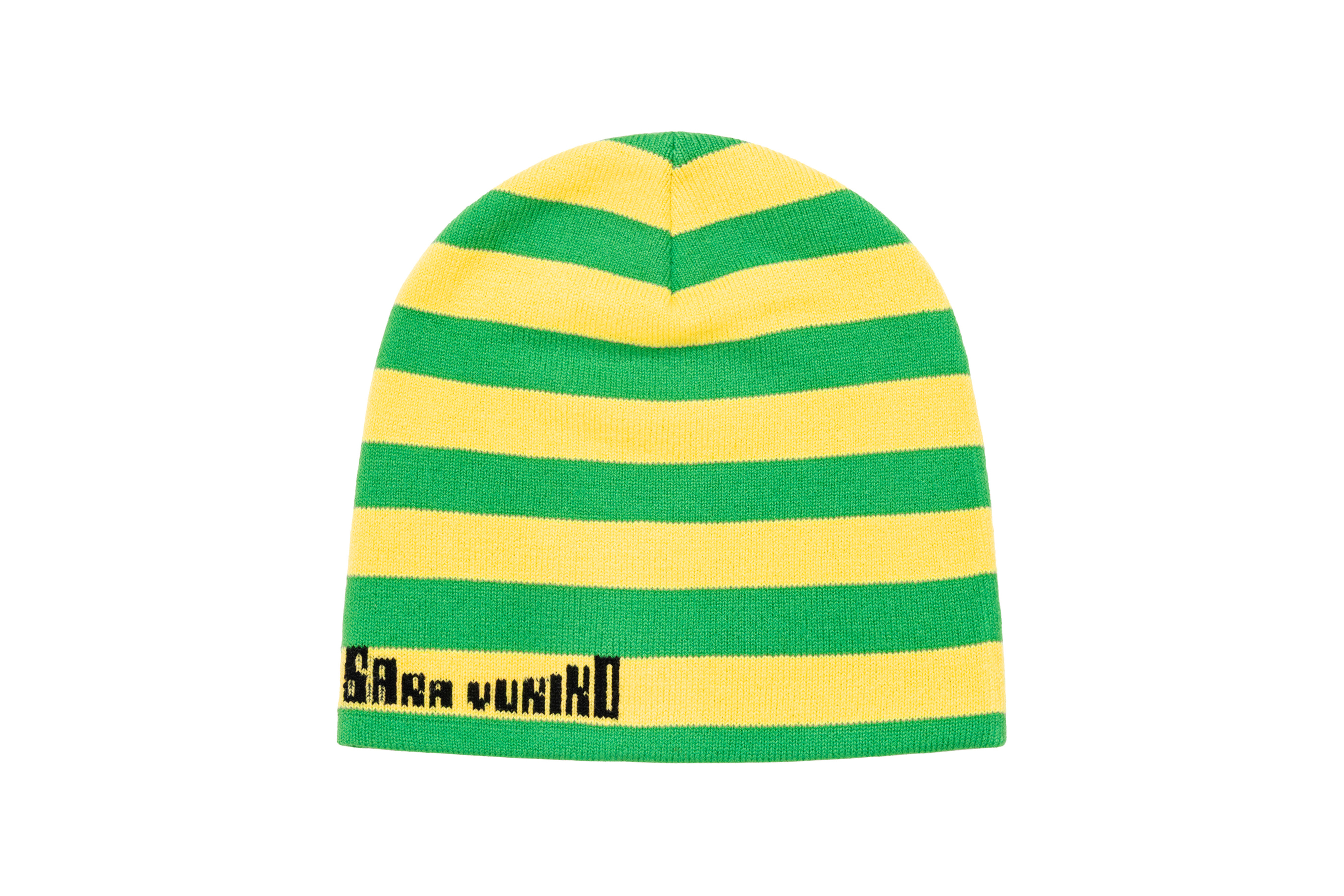 b.Eautiful "b.Eautiful x Sara Yukiko Mon b.e Bad Reversible Beanie" (Green / Yellow)