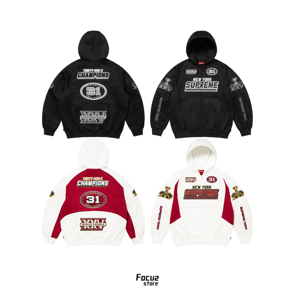 【Focus Store】現貨秒發 Supreme FW25 Week16 Football Zip Up Hooded Sweatshirt 連帽上衣 三色