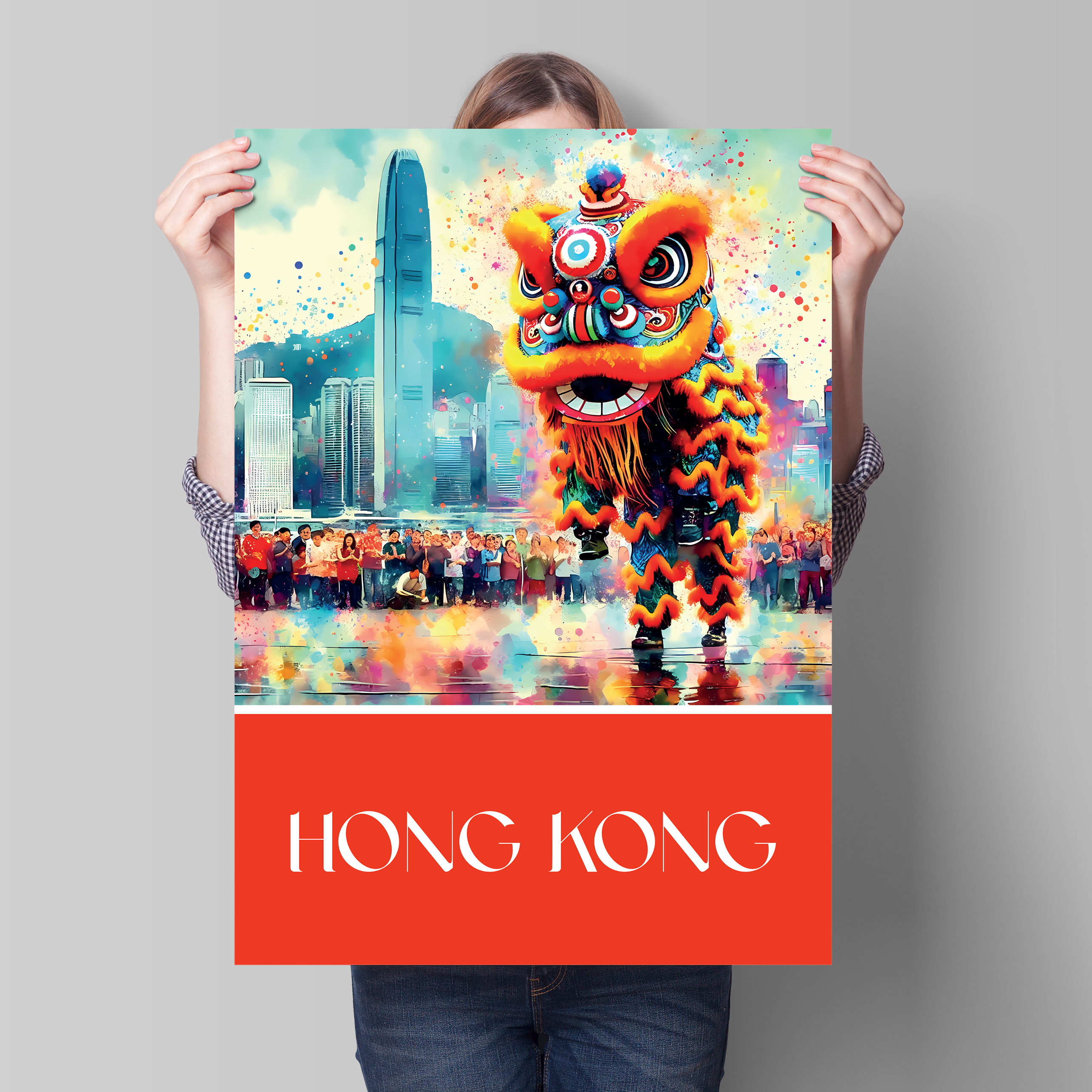 BISCUITMOON DESIGNS 茶巾單條裝 - 舞獅