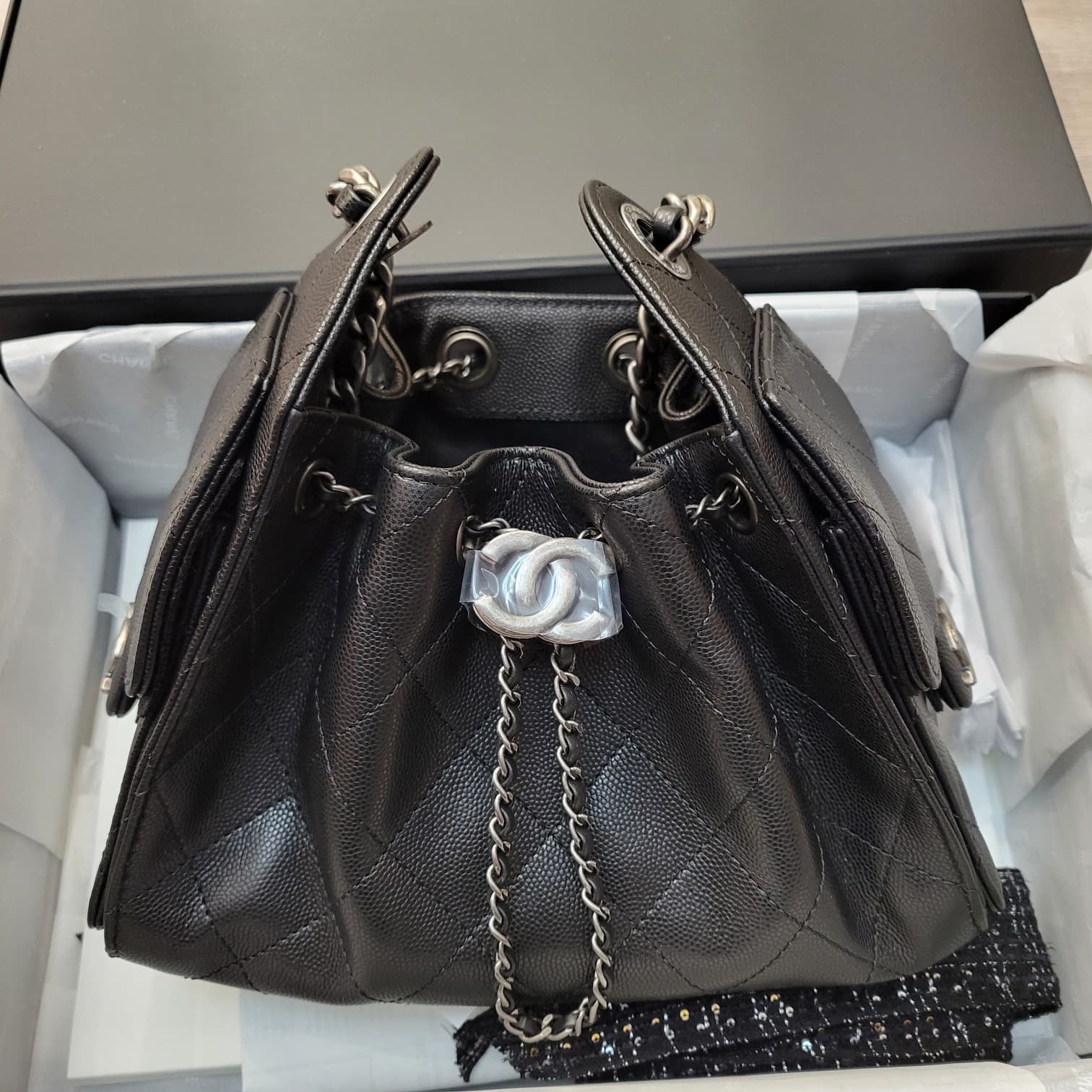 CHANEL AS5631 25 MINI BLACK SILVER 黑銀