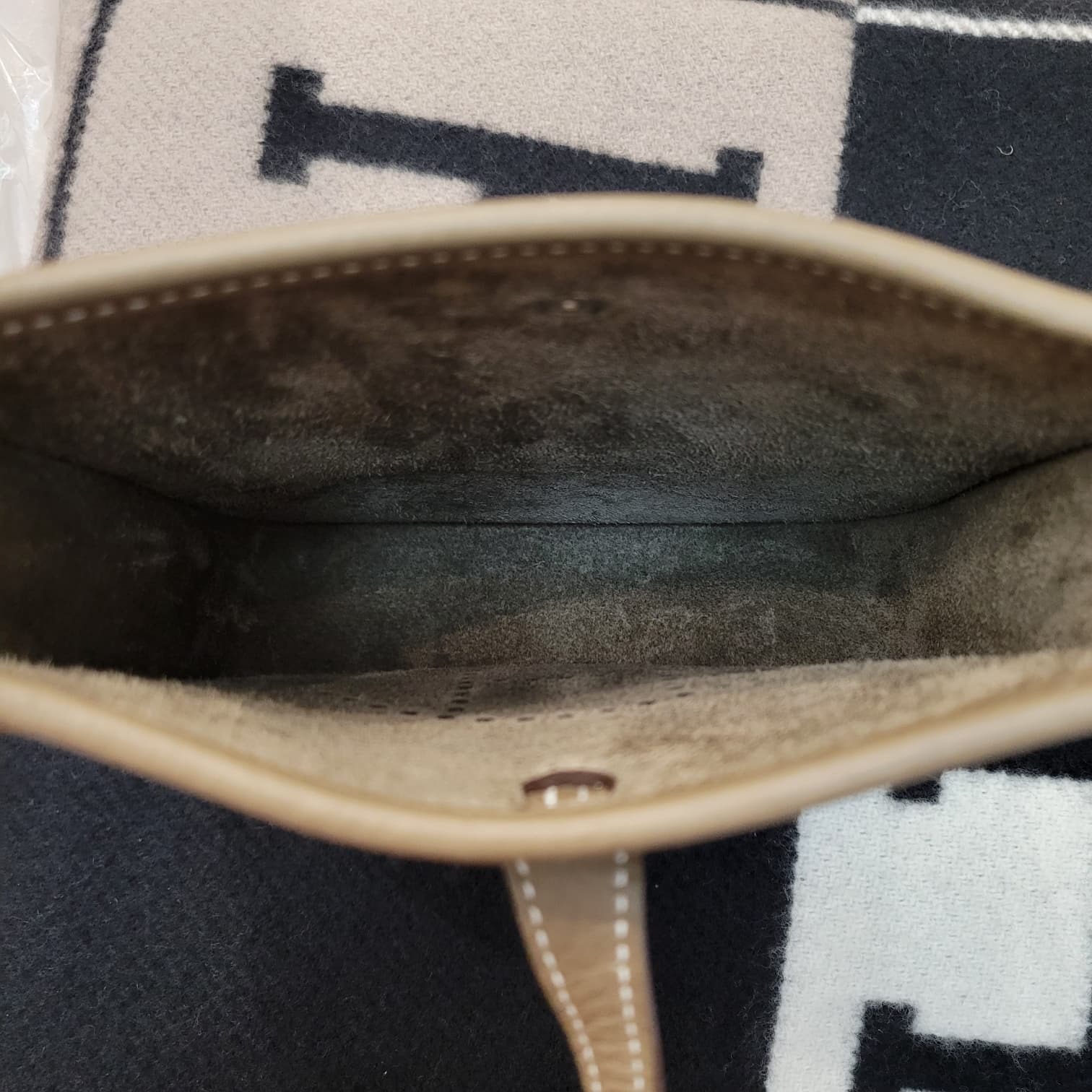 Hermes Mini Evelyne Etoupe/ETOUPE CK SHORT STRAP 85CM 大象灰銀扣 短帶