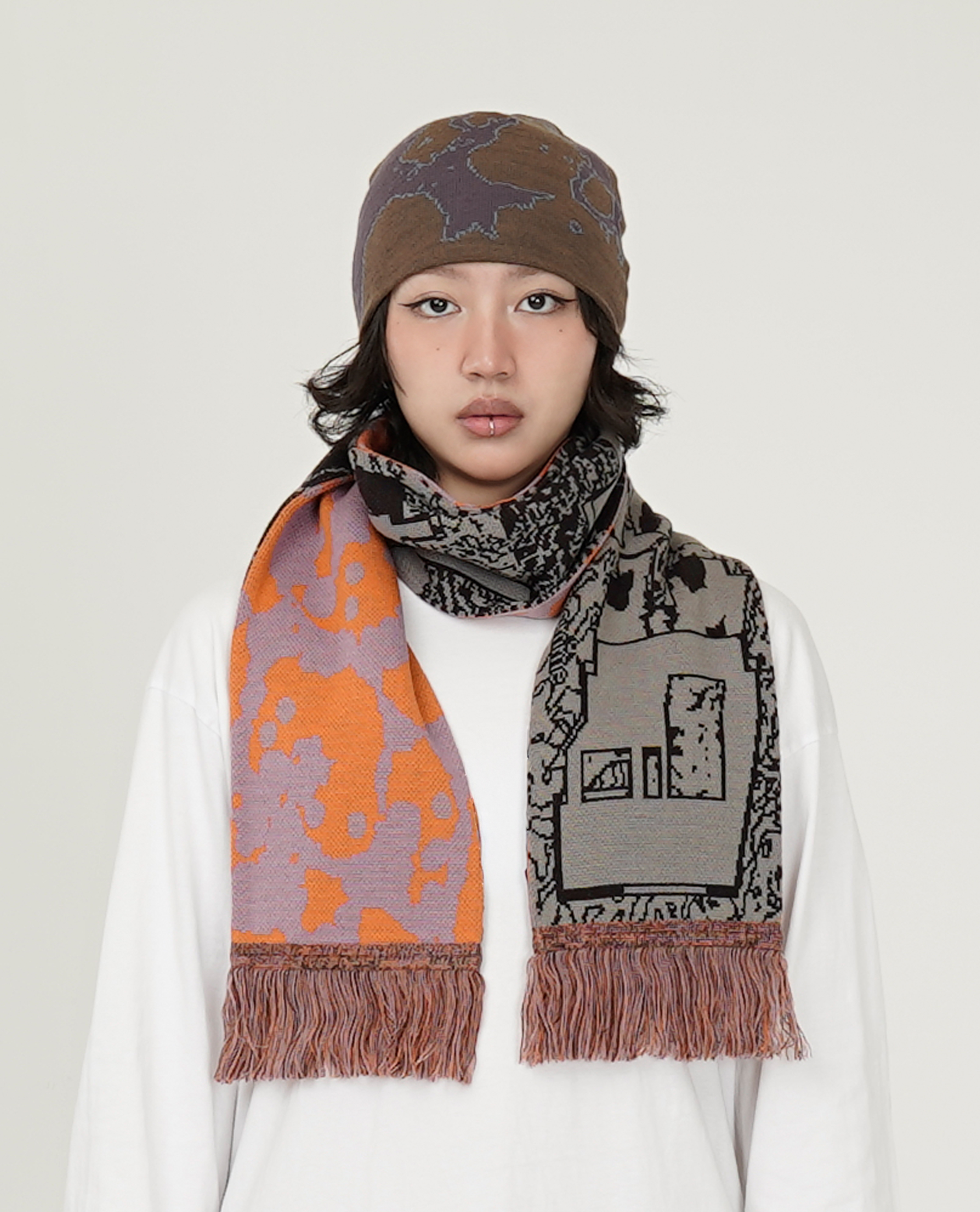 BAL JACQUARD KNIT SOCCER SCARF - 25FW
