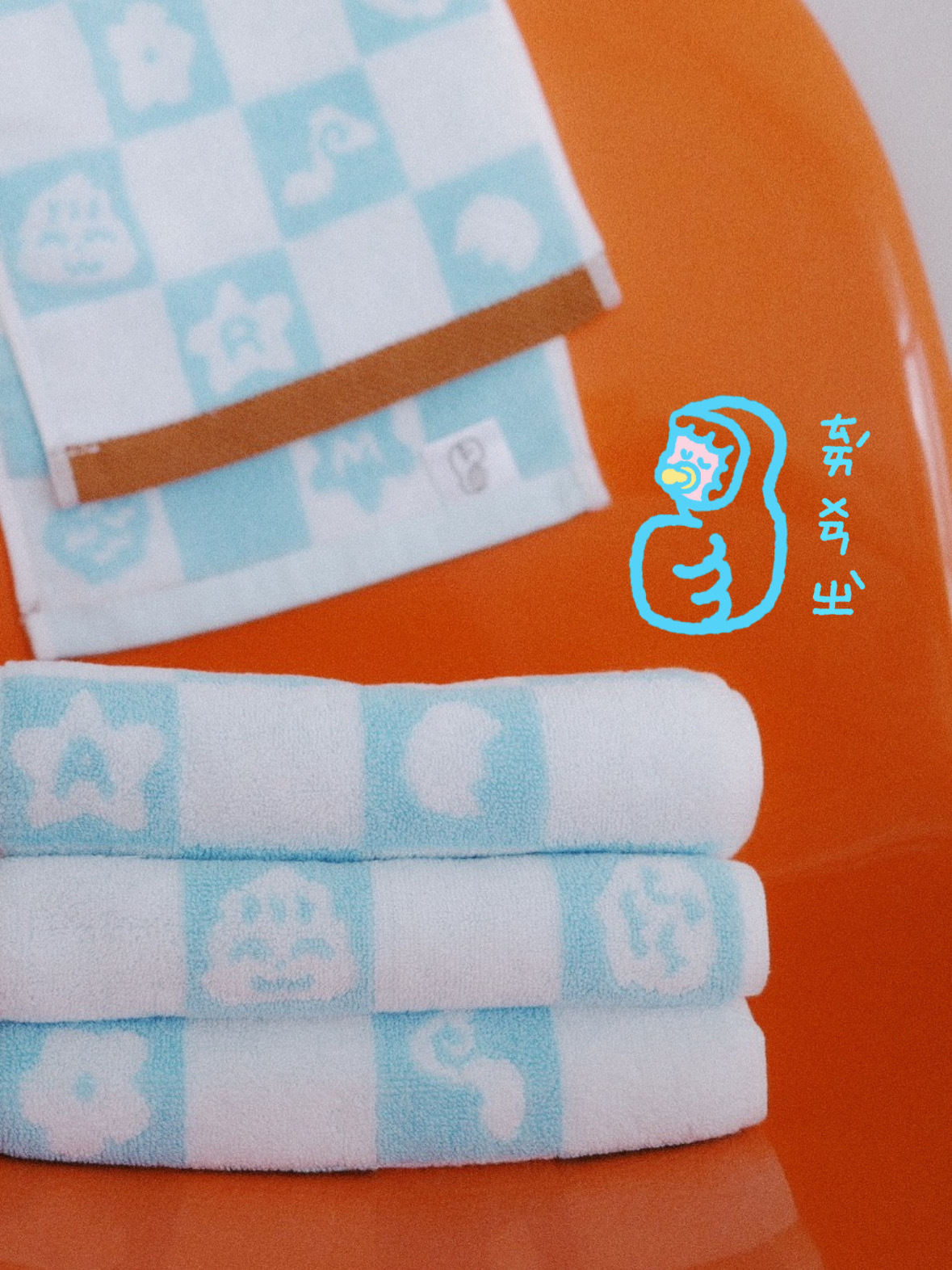 威嗝高校格子毛巾