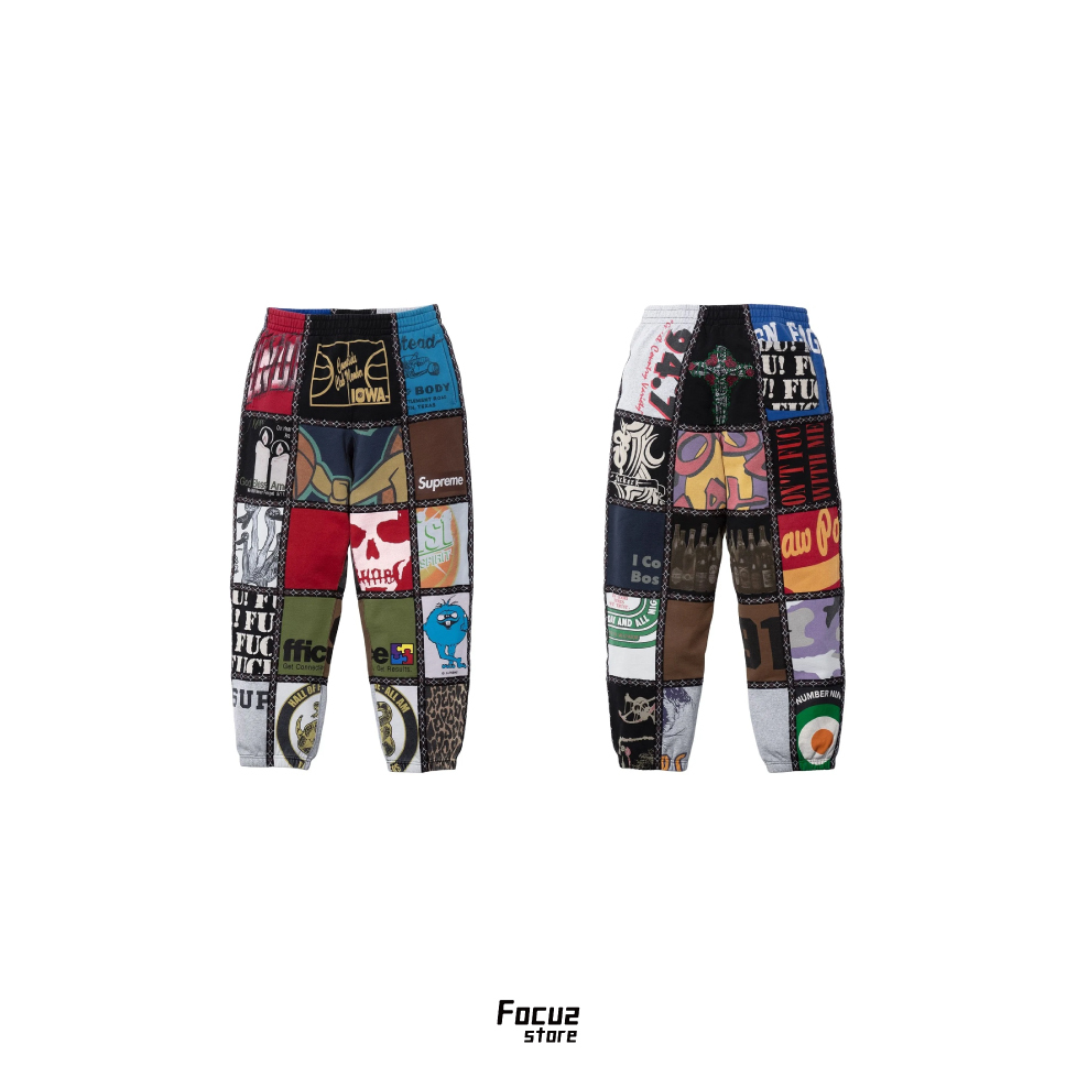 【Focus Store】現貨秒發 NUMBER (N)INE x Supreme FW25 Week16 Patchwork Sweatpant 拼接棉褲