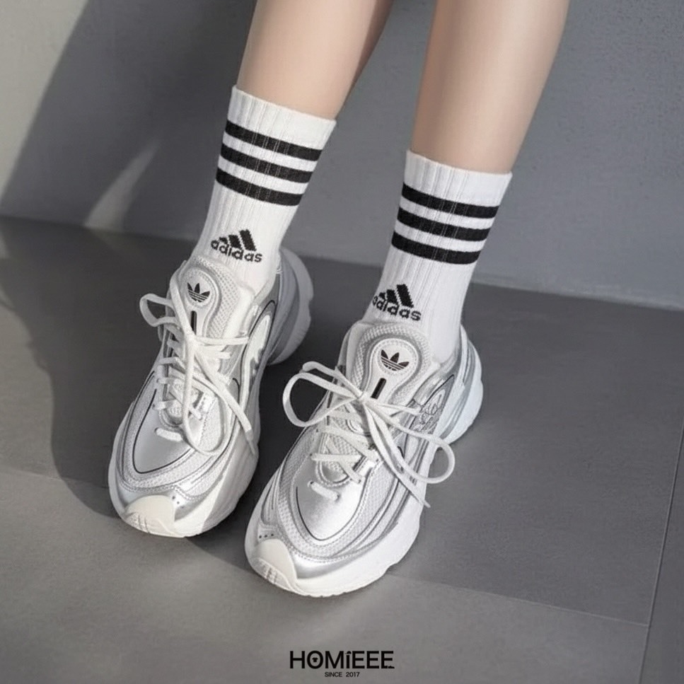 Adidas Originals Ozvenuz 厚底鞋 增高 白銀 女鞋 [KI0557]