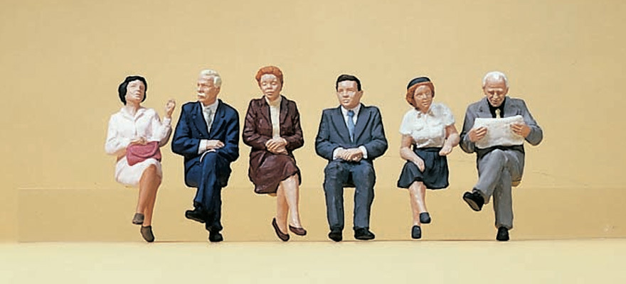 Preiser 10434 HO規坐姿旅客