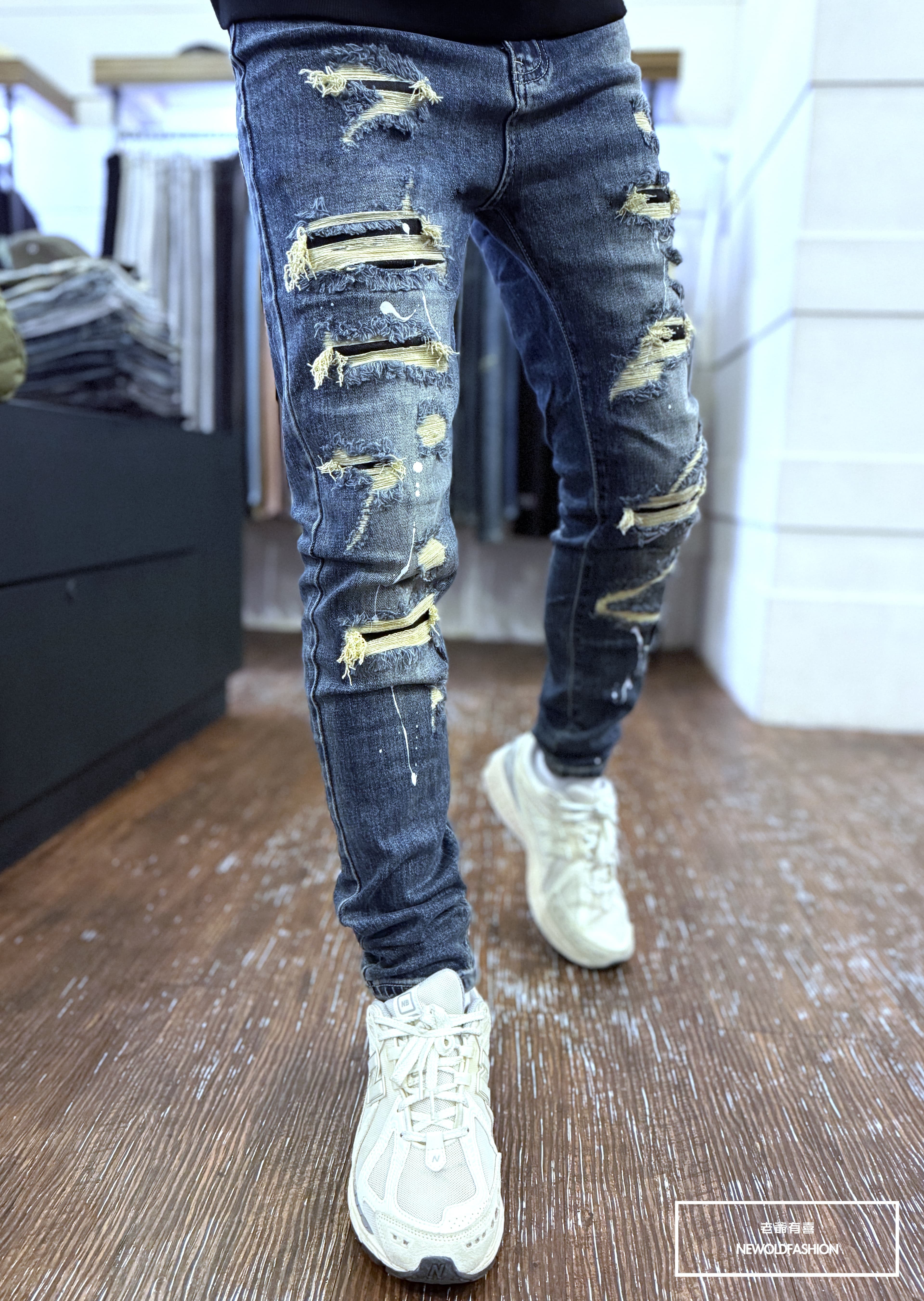 『新品上市』重磅重度補丁潑漆小直筒(NOF25125984)