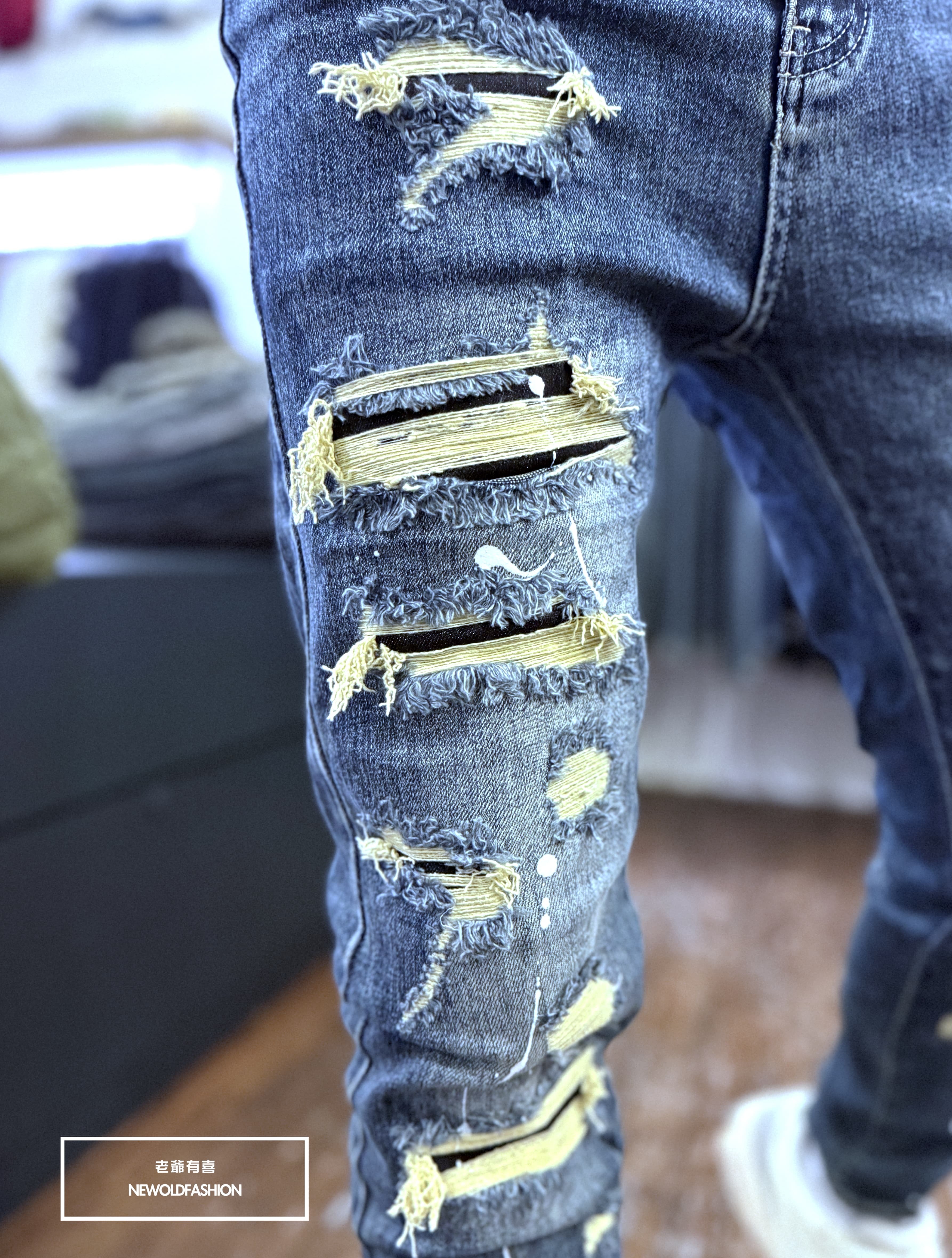 『新品上市』重磅重度補丁潑漆小直筒(NOF25125984)