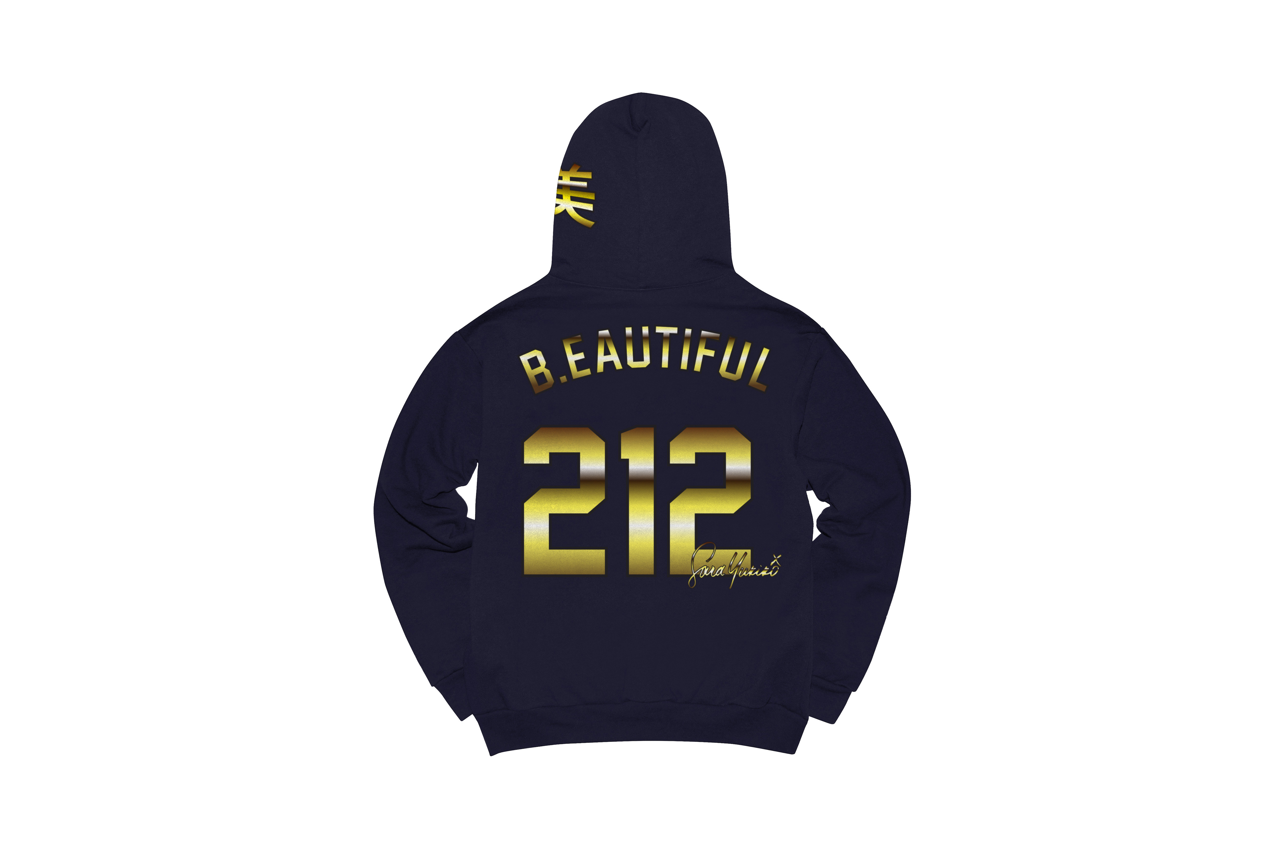 b.Eautiful "b.Eautiful x Sara Yukiko Mon Wavy NY Zip Up Hoodie" (Navy)