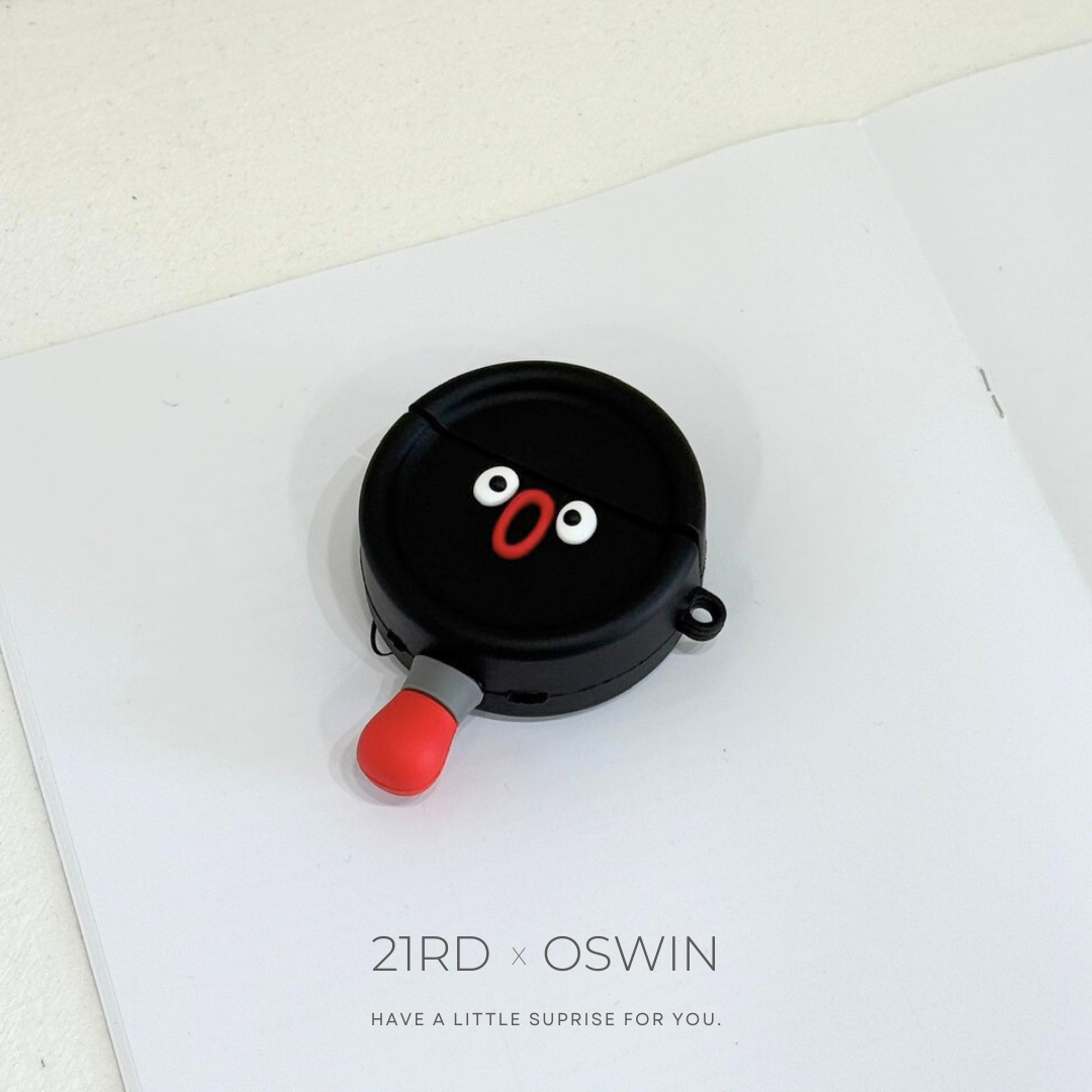 企鵝 平底鍋造型 耳機保護殼