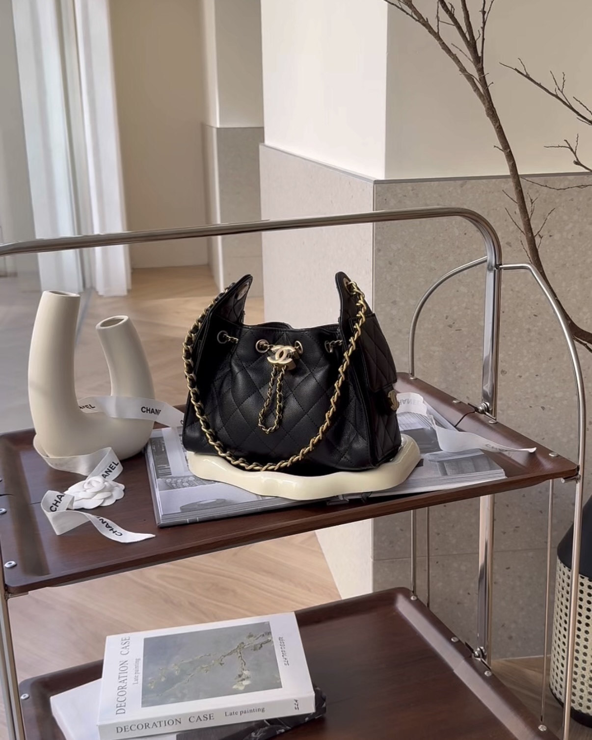 CHANEL｜25BAG 荔枝皮 MINI 黑金