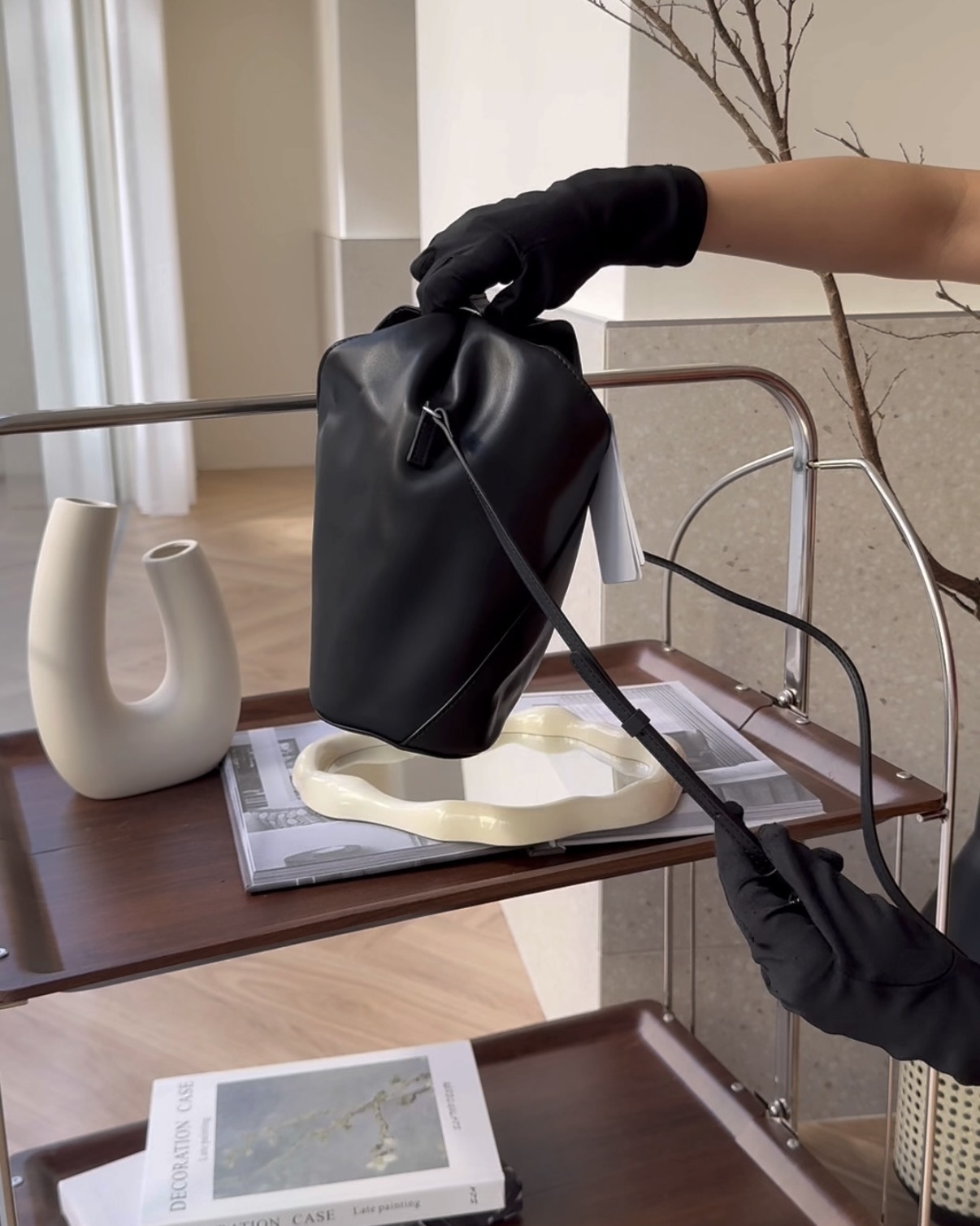 MAISON MARGIELA｜JAPANESE 斜挎三角包 黑色