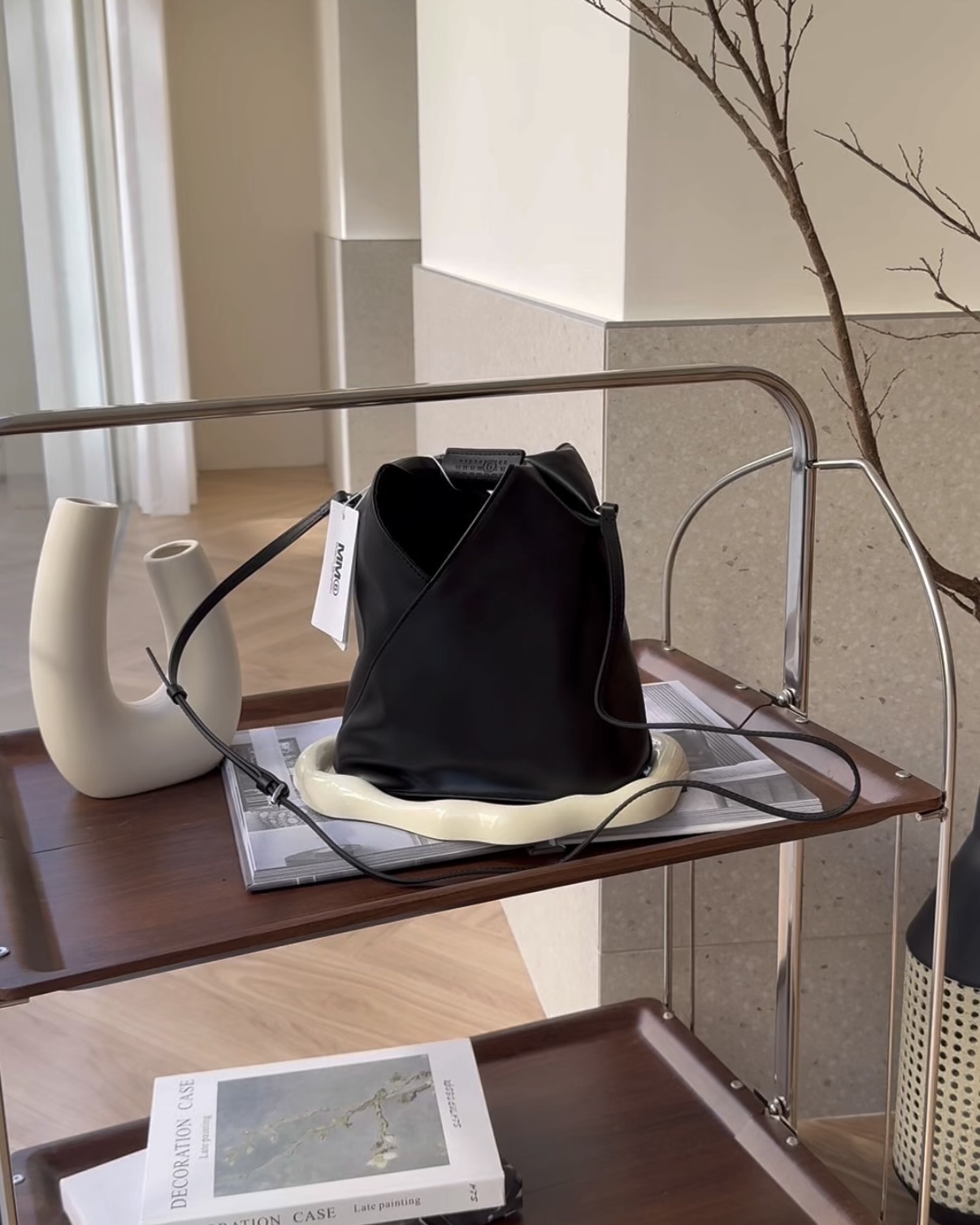 MAISON MARGIELA｜JAPANESE 斜挎三角包 黑色