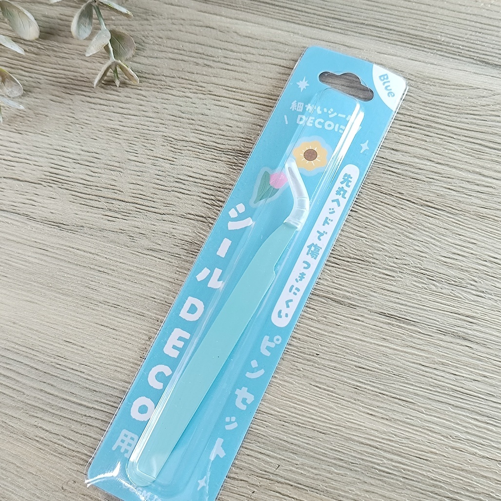 日本BGM．手帳貼紙夾子 鑷子藍 BR-PS002