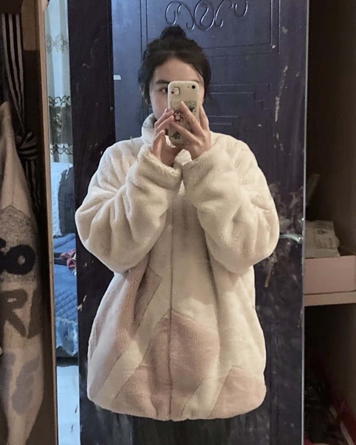 【現貨】Adidas Fur Jacket 大Logo 毛絨 刷毛 保暖 外套 白粉 黑白