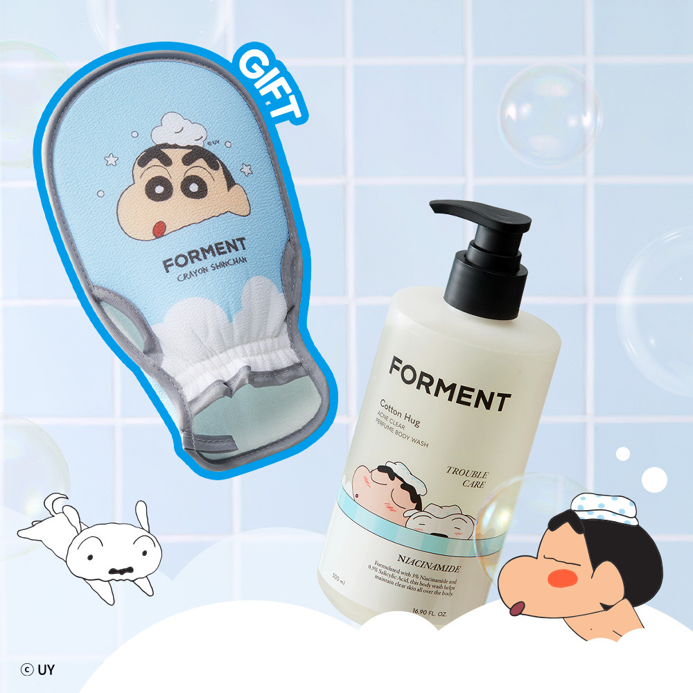 [30/11 - 30/12] FORMENT x Crayon Shinchan Acne Clear Perfume Body Wash 500ml - COTTON HUG