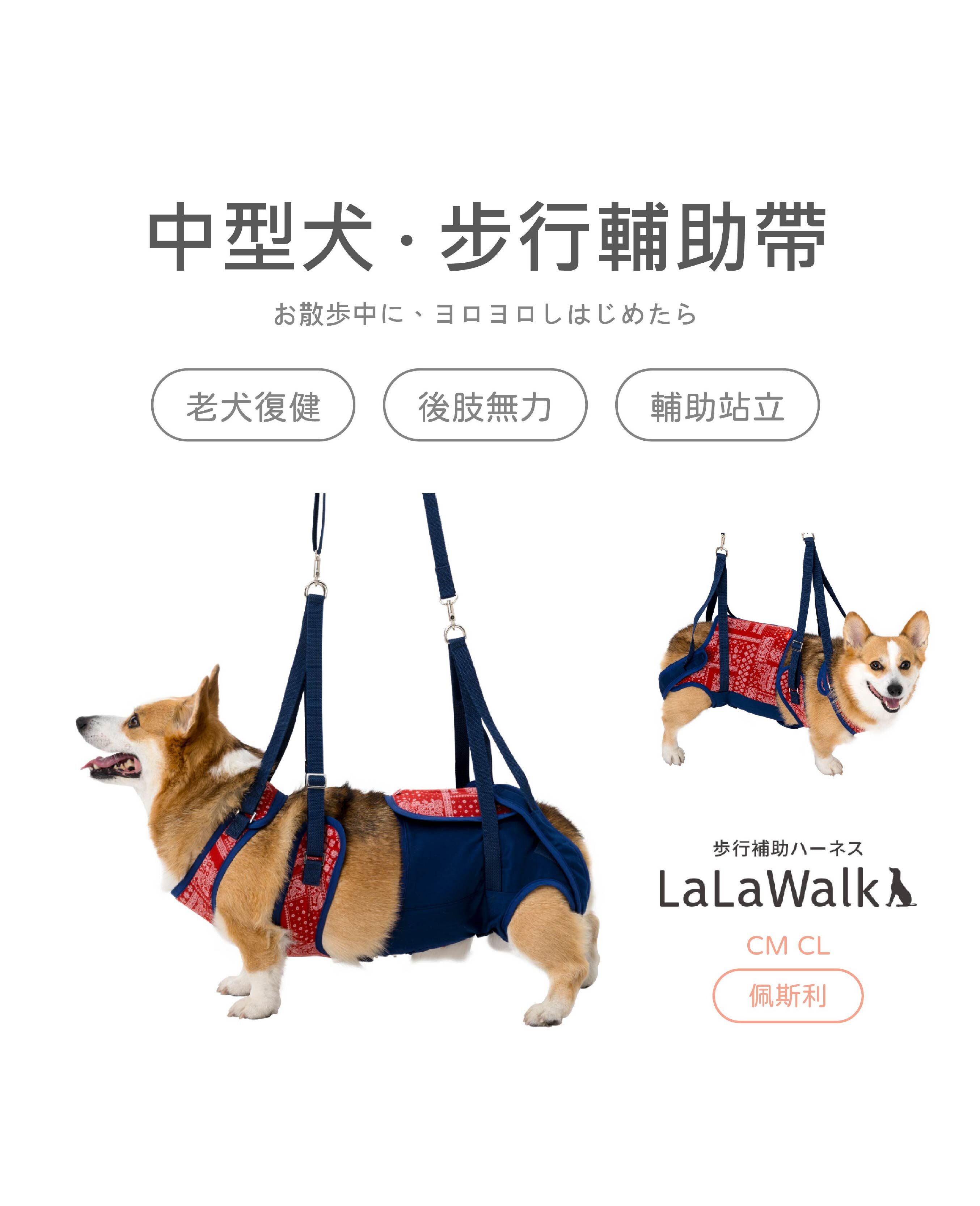 LaLaWalk 中型犬步行輔助帶 (佩斯利)