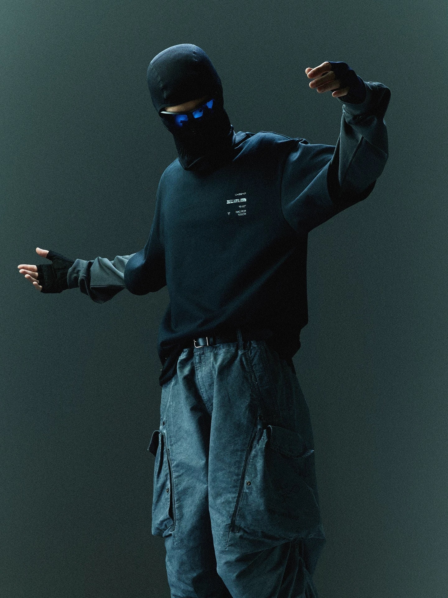 吉考斯工業 重磅純棉假兩件長袖T卹