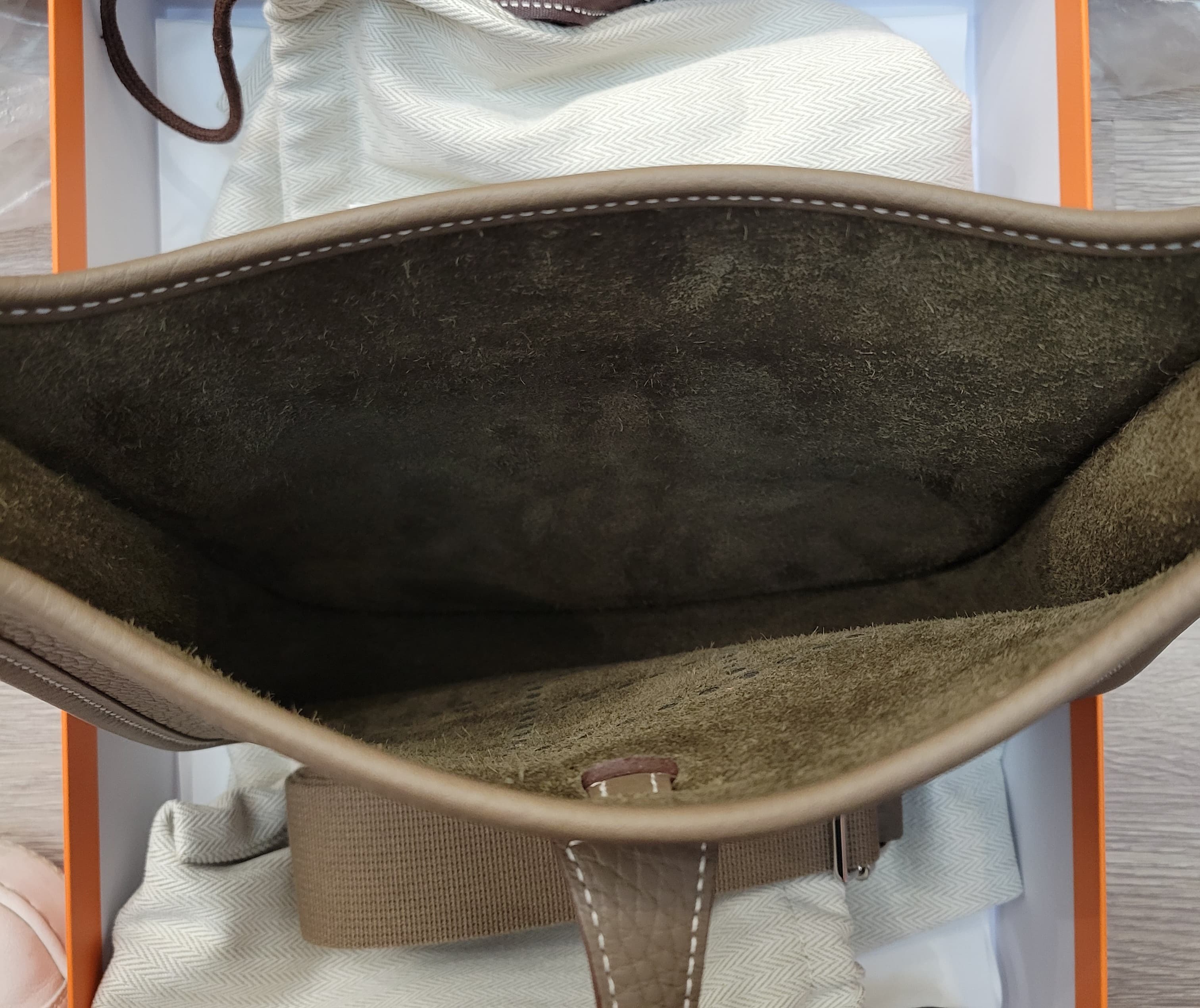 HERMES EVELYNE 23 ETOUPE CK 大象灰銀扣