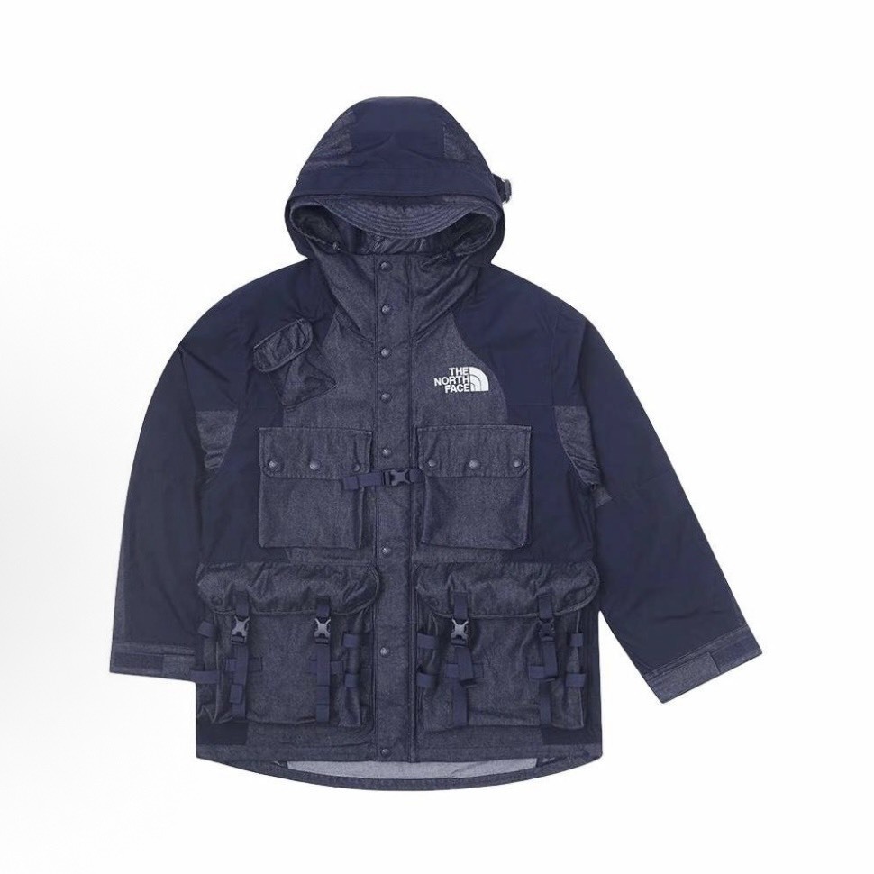【代購】THE NORTH FACE Urban Exploration SS24 丹寧多口袋工裝連帽拼接夾克｜男款｜藍色