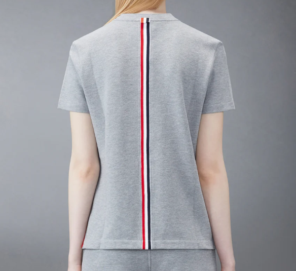 1FF0101-085 THOM BROWNE Classic Pique Stripe Tee (SS26) #FJS013A-00050-055 (C-EU-E)