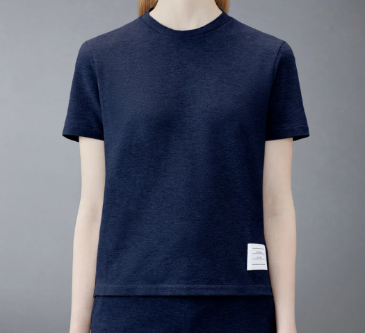 1FF0101-086 THOM BROWNE Classic Pique Stripe Tee (SS26) #FJS013A-00050-415 (C-EU-E)