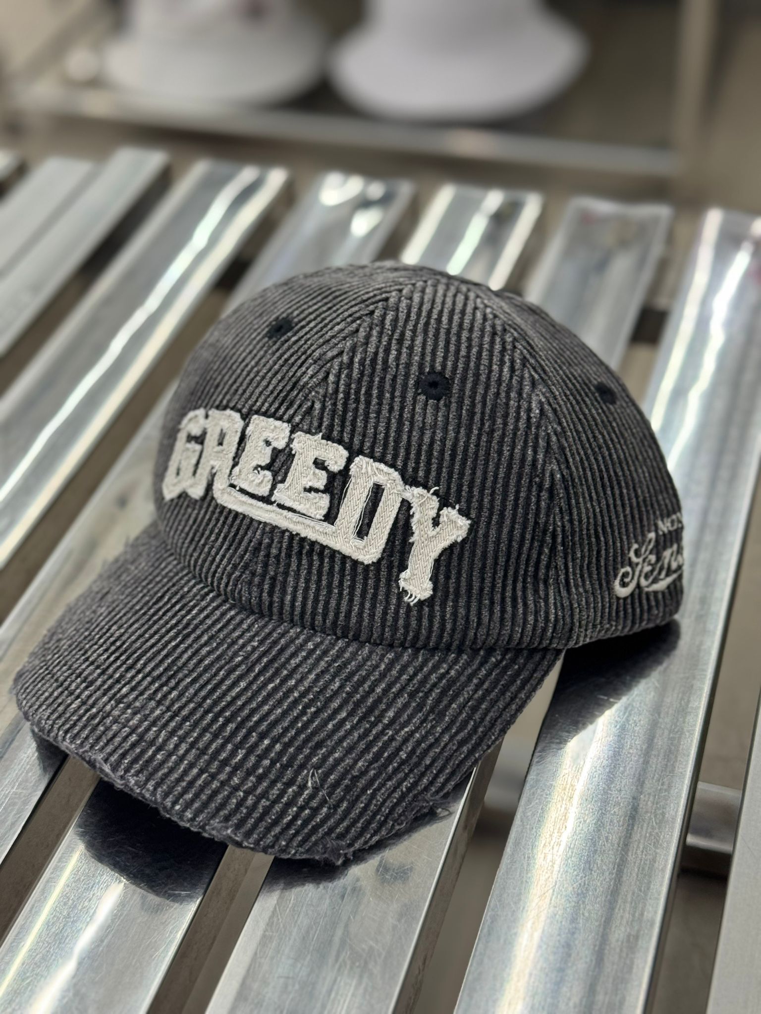 Sense Store Nonsense Wash Faded Corduroy Cap - Coal Black|Nonsense-ACC01