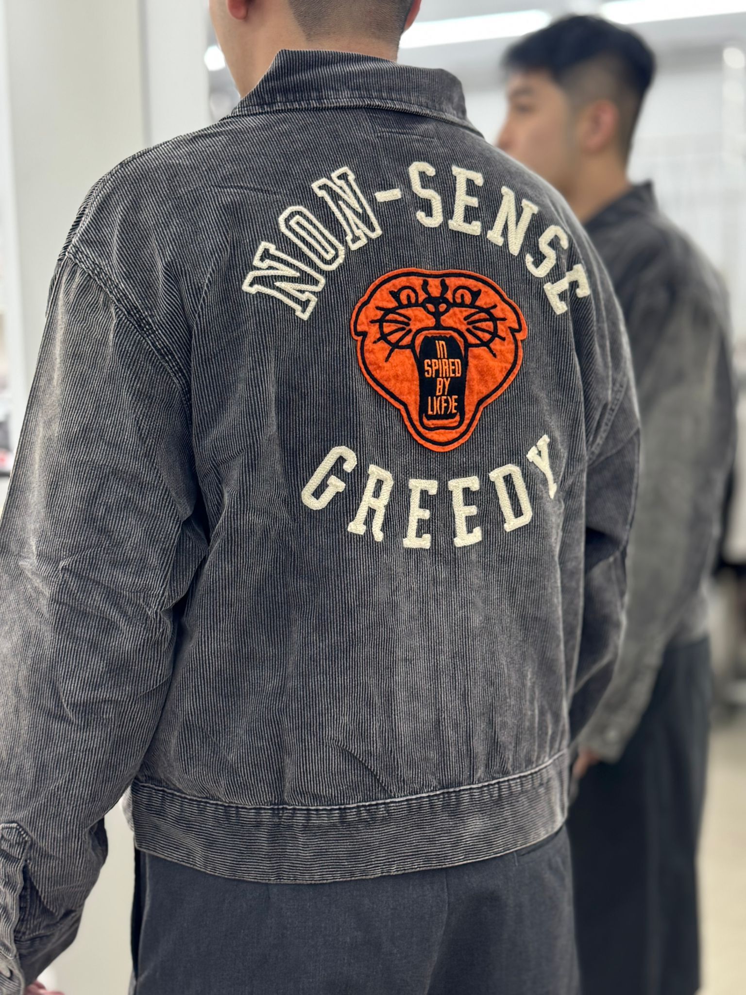 Sense Store Nonsense Wash Faded FFA Jacket - Coal Black|Nonsense-03 (Paired With a Matching Bandana Set)