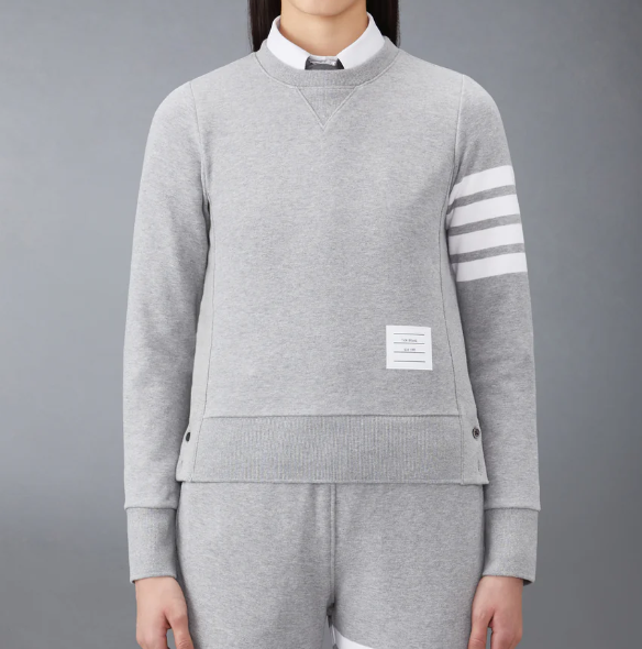 1FF0101-088 THOM BROWNE Classic Loopback 4-Bar Sweatshirt (SS26) #FJT002A-00535-055 (C-EU-E)