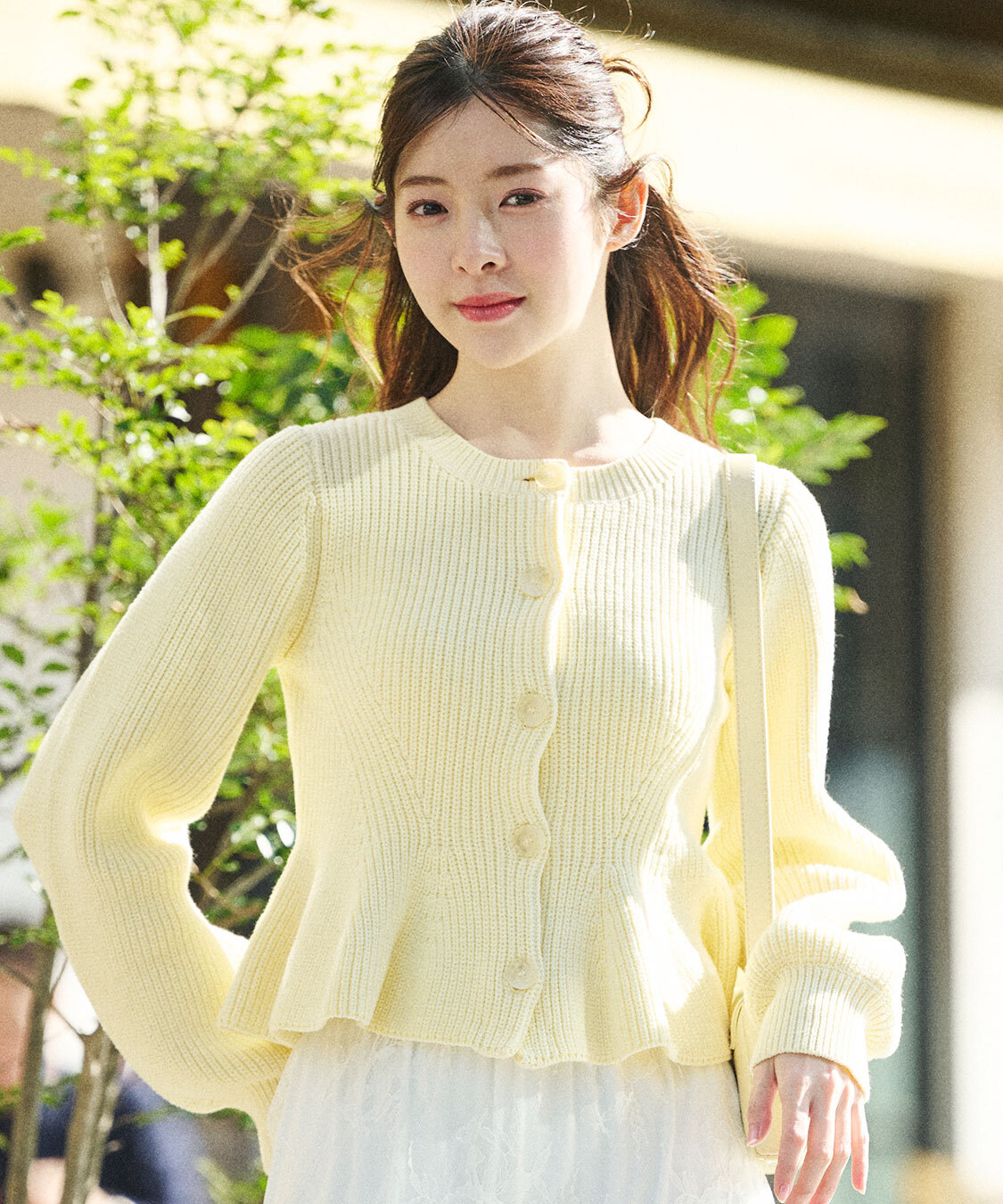 [預購] COCO DEAL 立體荷葉邊鈕扣針織衫