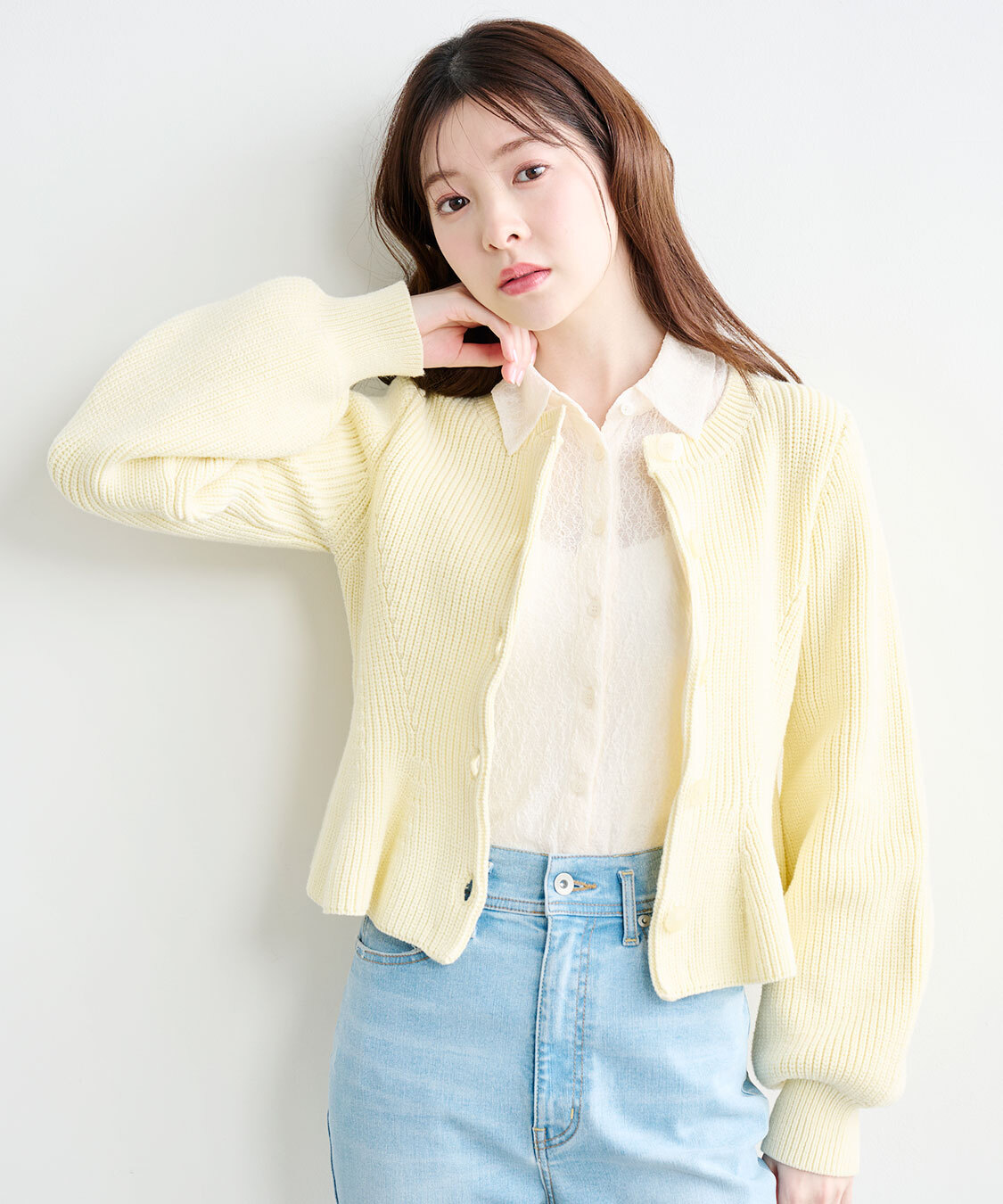 [預購] COCO DEAL 立體荷葉邊鈕扣針織衫