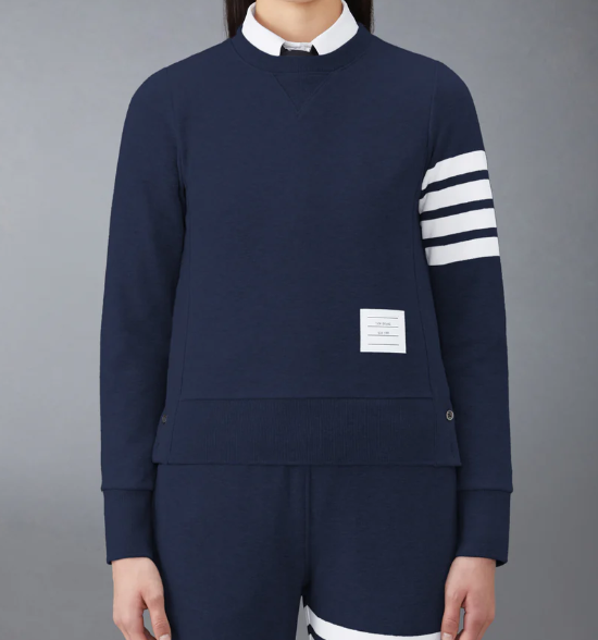 1FF0101-089 THOM BROWNE Classic Loopback 4-Bar Sweatshirt (SS26) #FJT002A-00535-415 (C-EU-E)