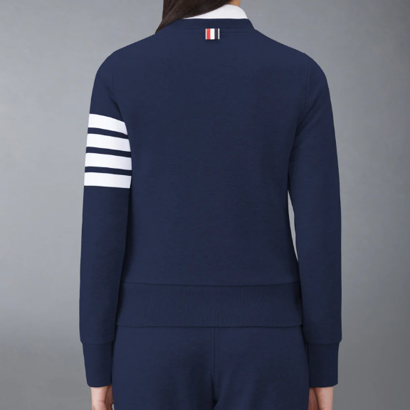 1FF0101-089 THOM BROWNE Classic Loopback 4-Bar Sweatshirt (SS26) #FJT002A-00535-415 (C-EU-E)