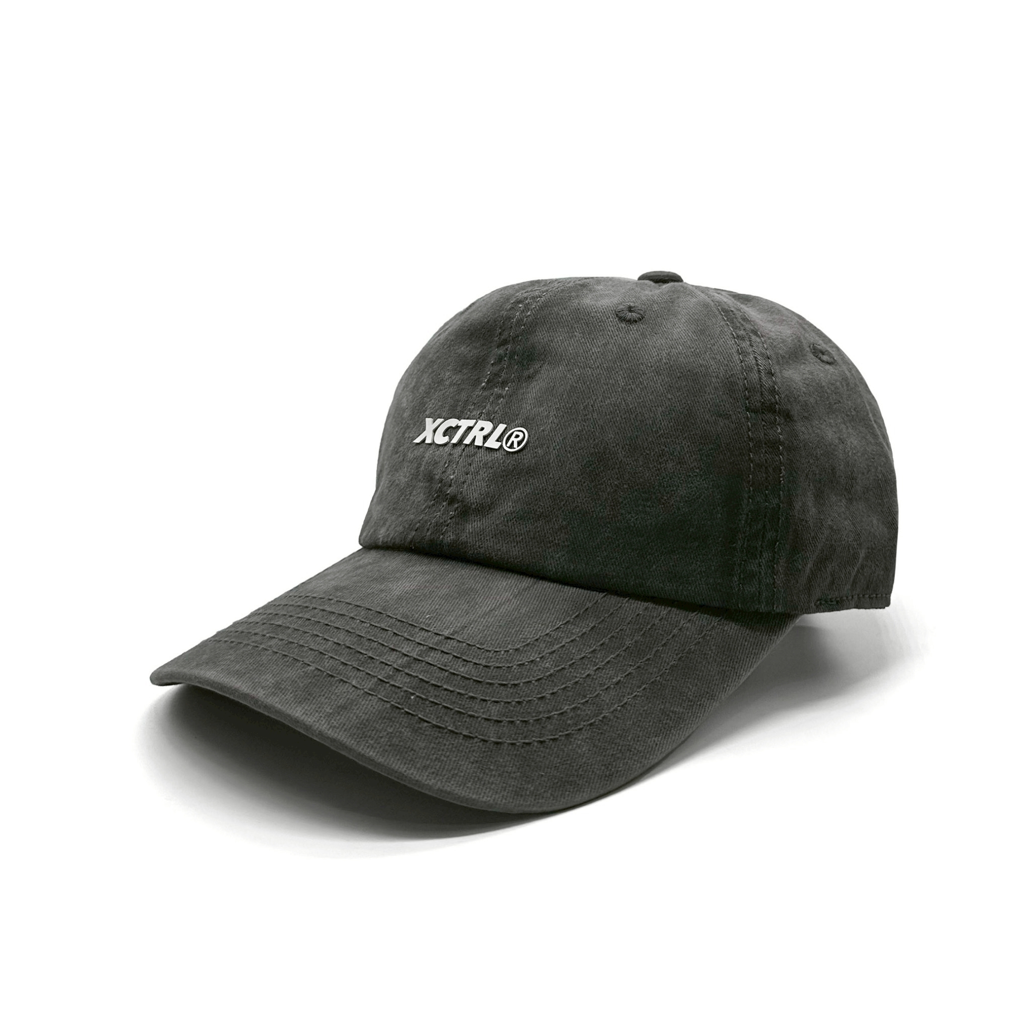 XCTRL 品牌LOGO彎帽-水洗灰
