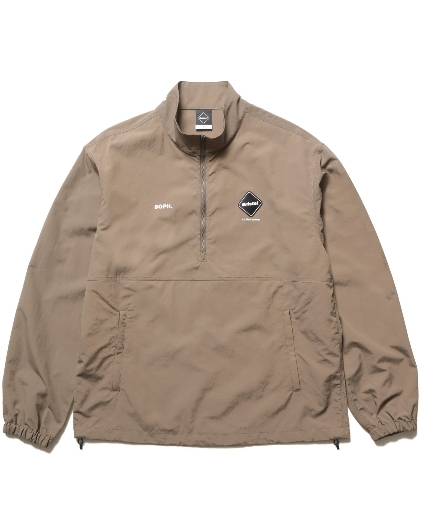 [Instock] F.C. Real Bristol FW25 NYLON QUARTER-ZIP BLOUSON | (Black / Charcoal / Mocha)