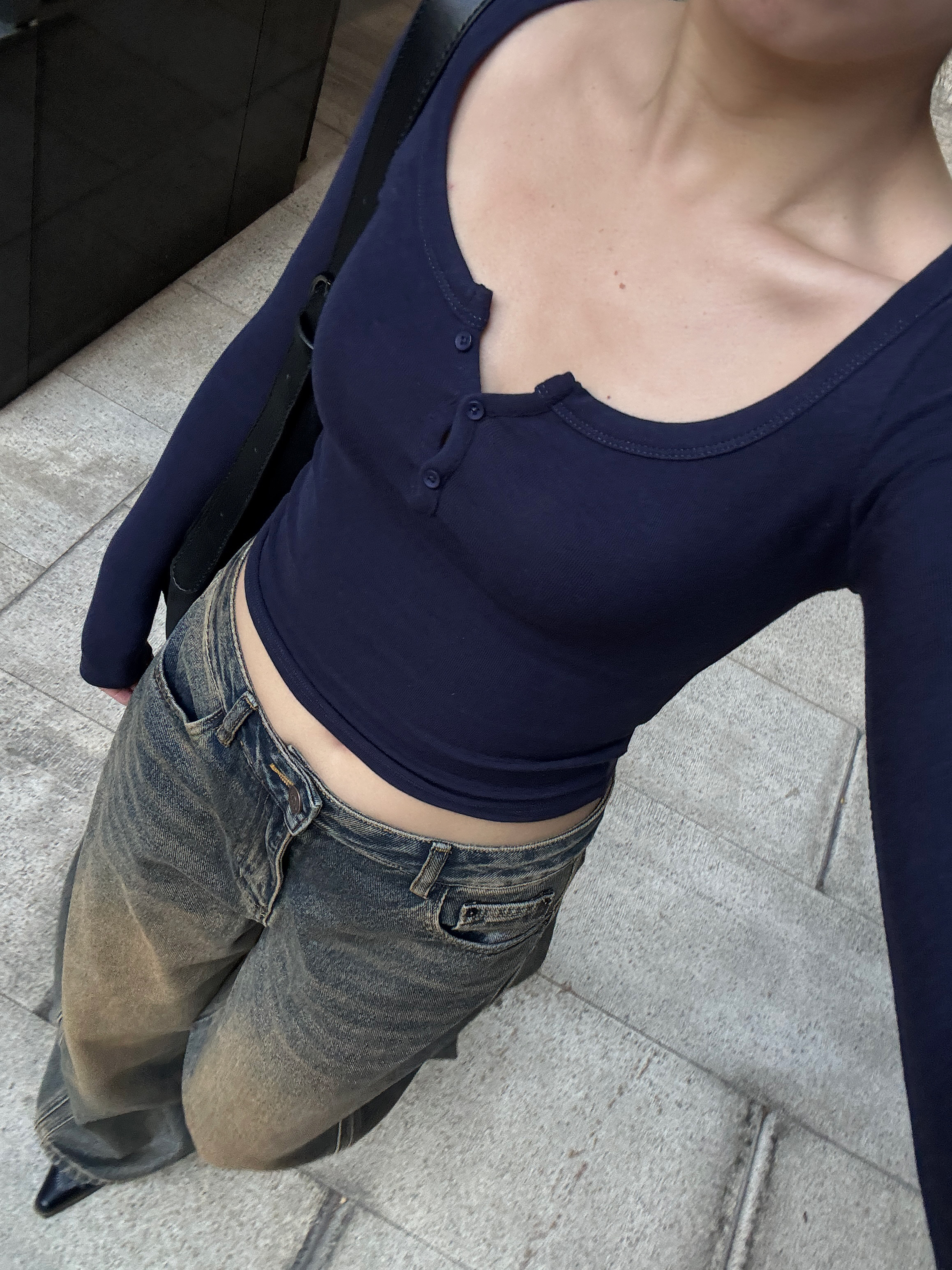 推薦必買🔒歐美方領開釦長袖上衣(3色)