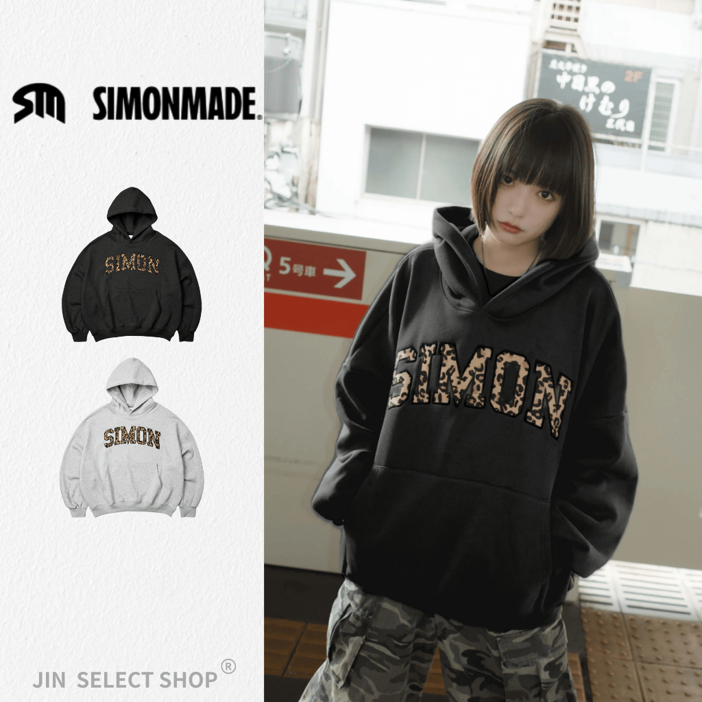 SIMON MADE HL-2504 真皮毛流 貼布繡 豹紋 乳牛 美式 帽T